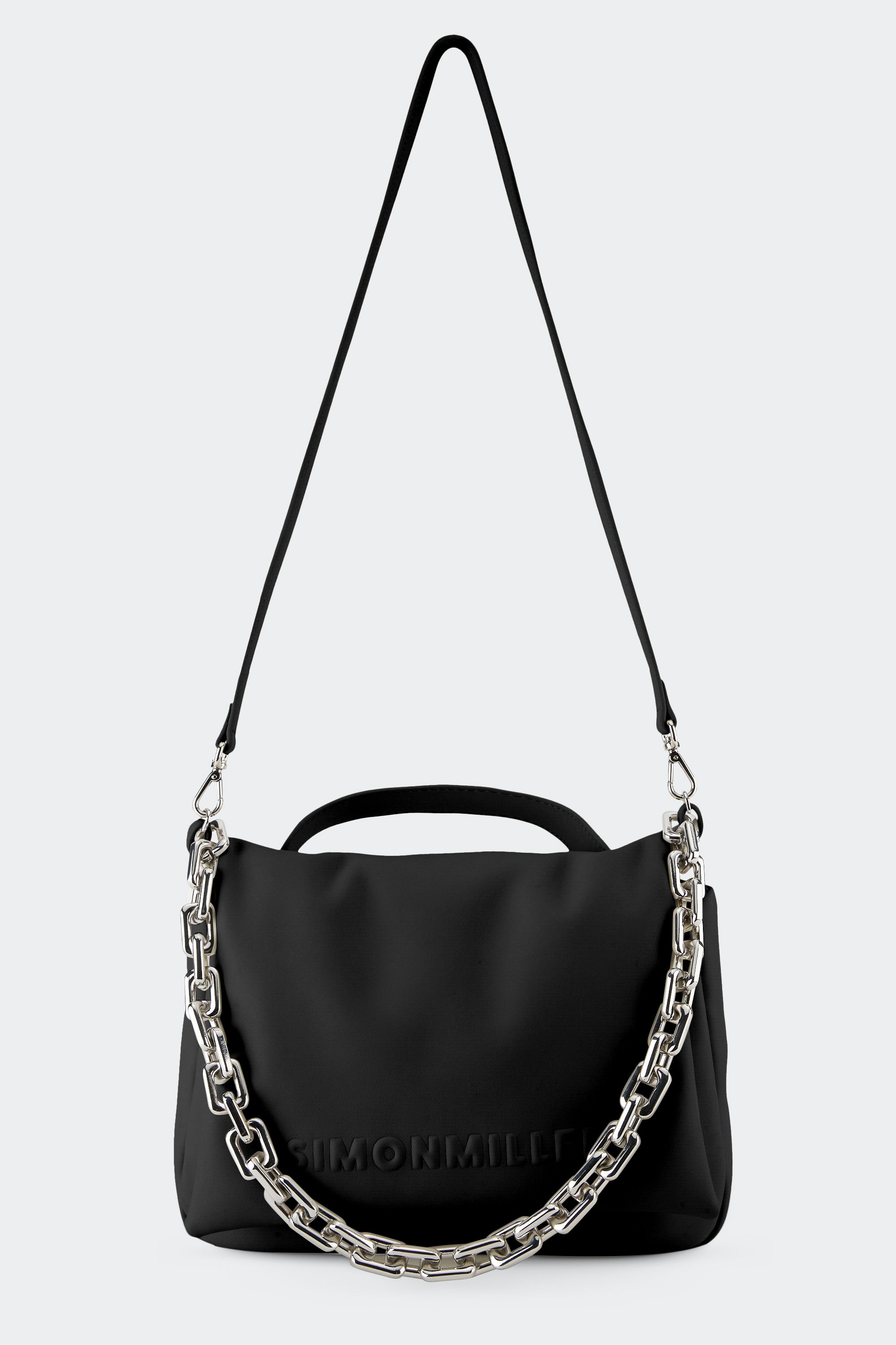 Crossbody Linked Turnover Bag in Black