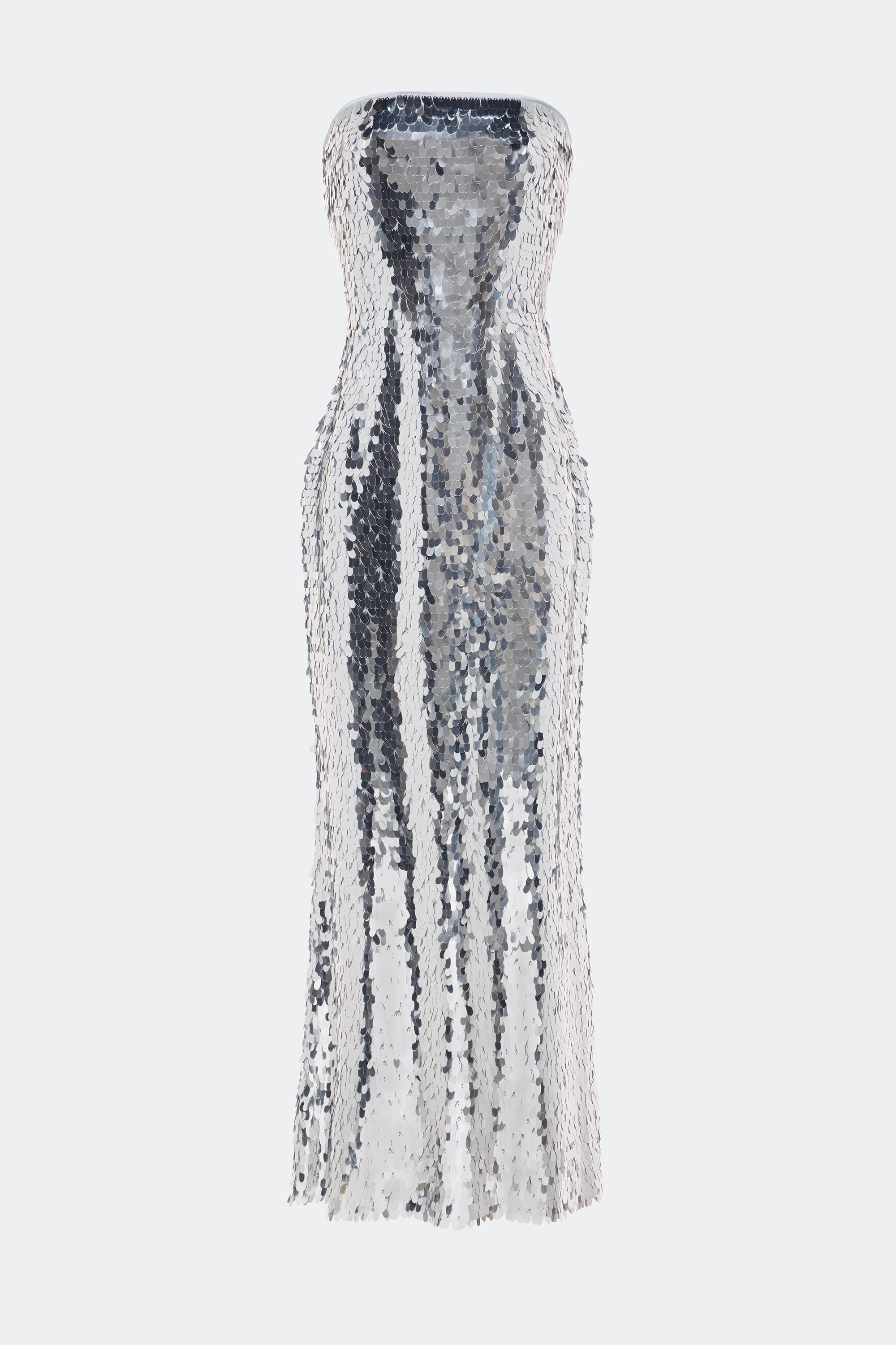 Sculpty Strapless Sequin Dress In Satellite Silver Simon Miller Sculpty Strapless Sequin Dress In Satellite Silver Simon Miller