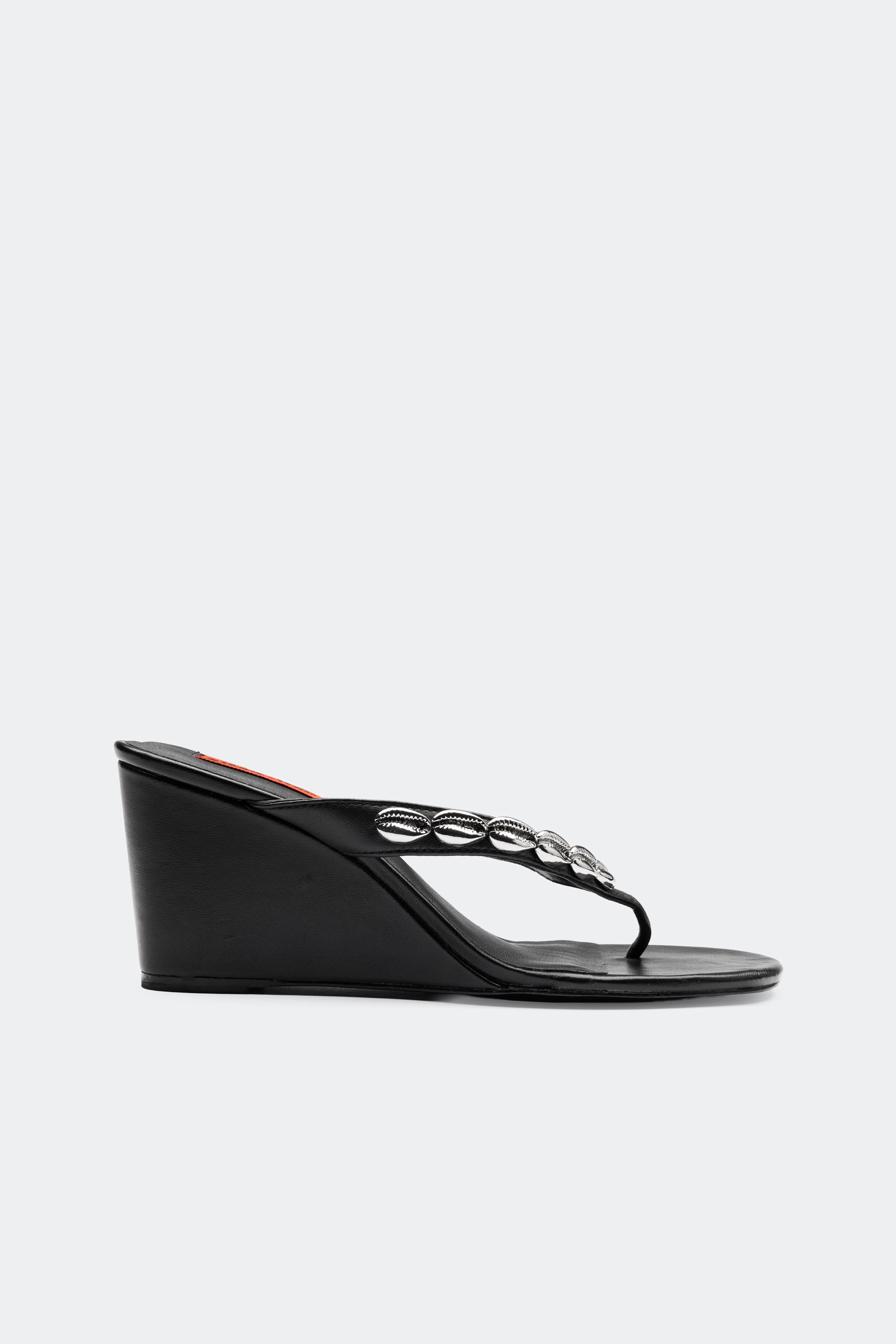 Soleil Wedge in Black/Silver – Simon Miller