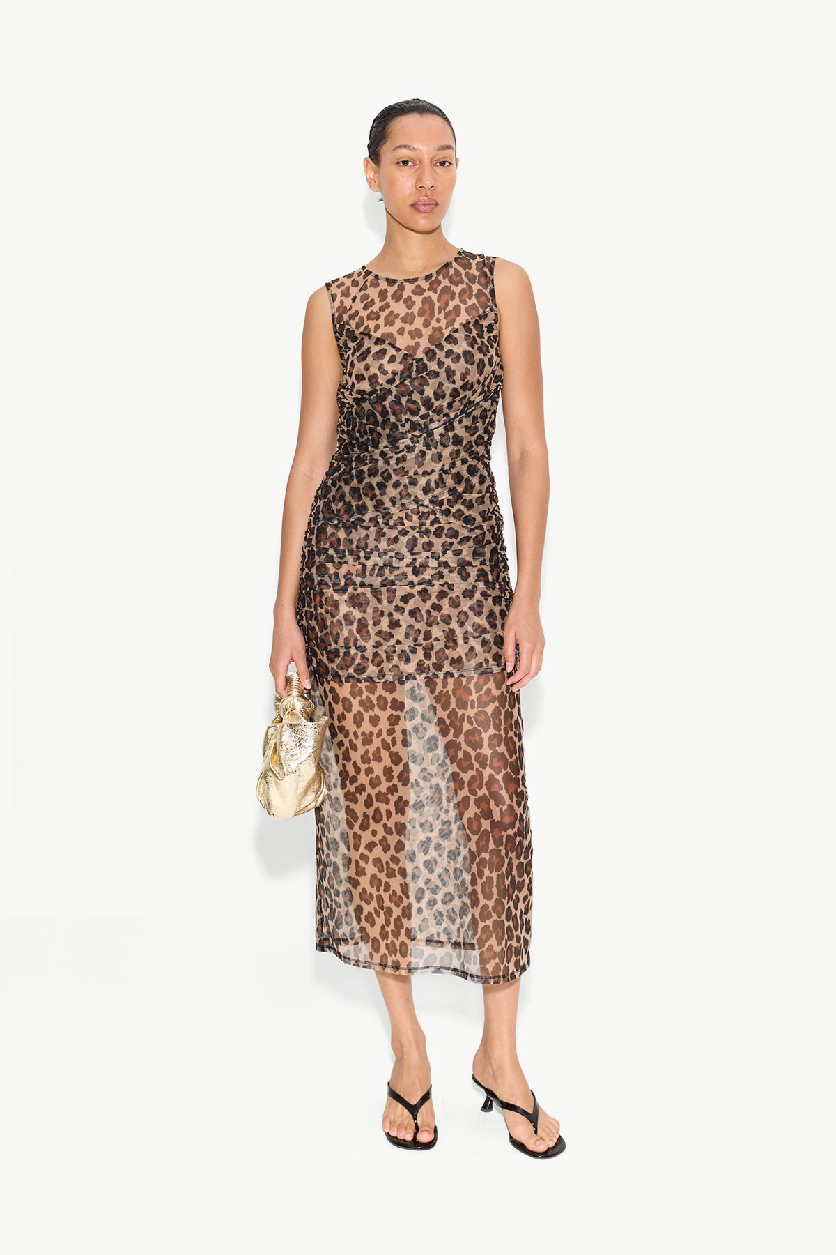 Kinny Mesh Dress in Cheetah SIMONMILLER Simon Miller