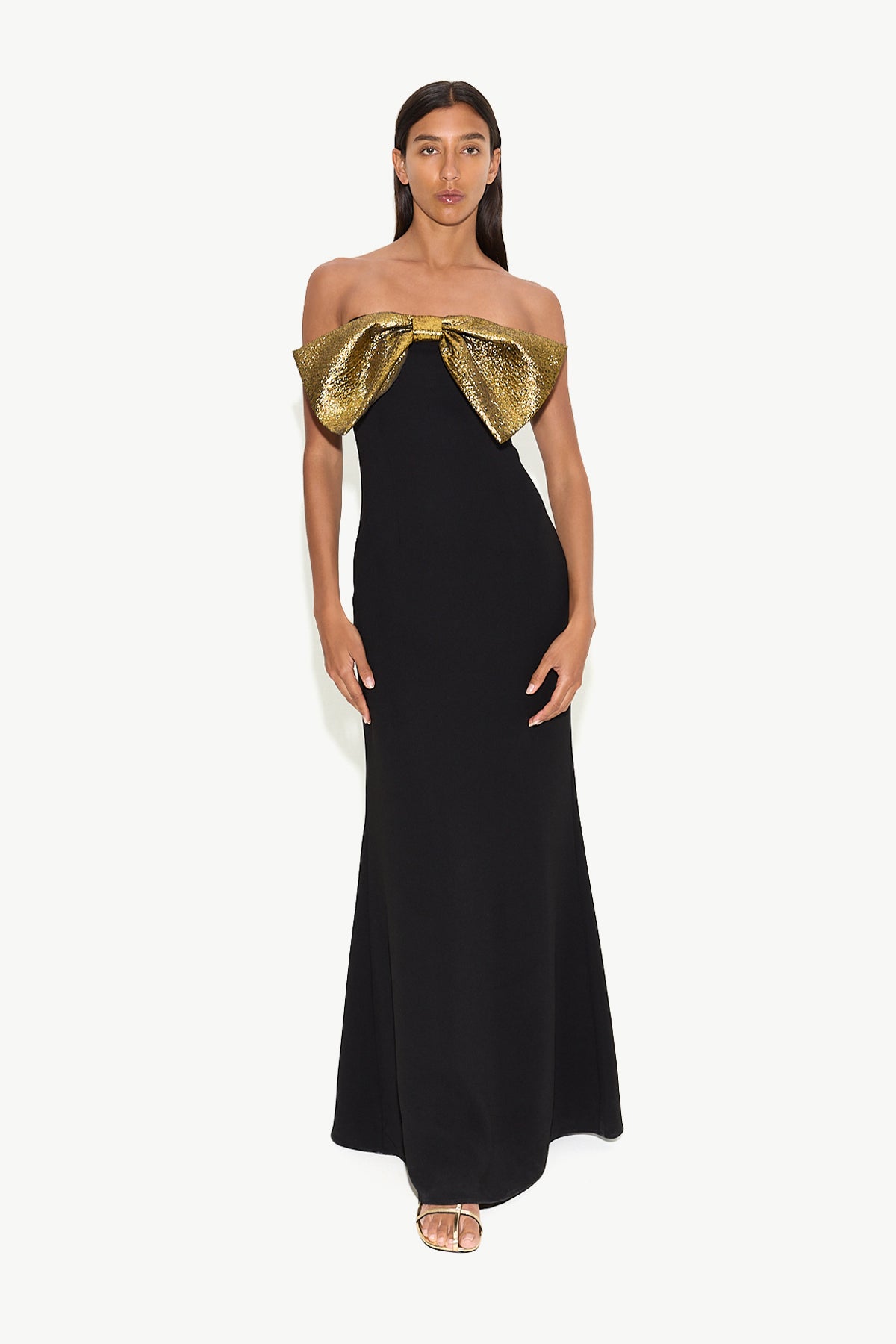 simon miller dress Dali Crepe Dress in Black/Star Gold