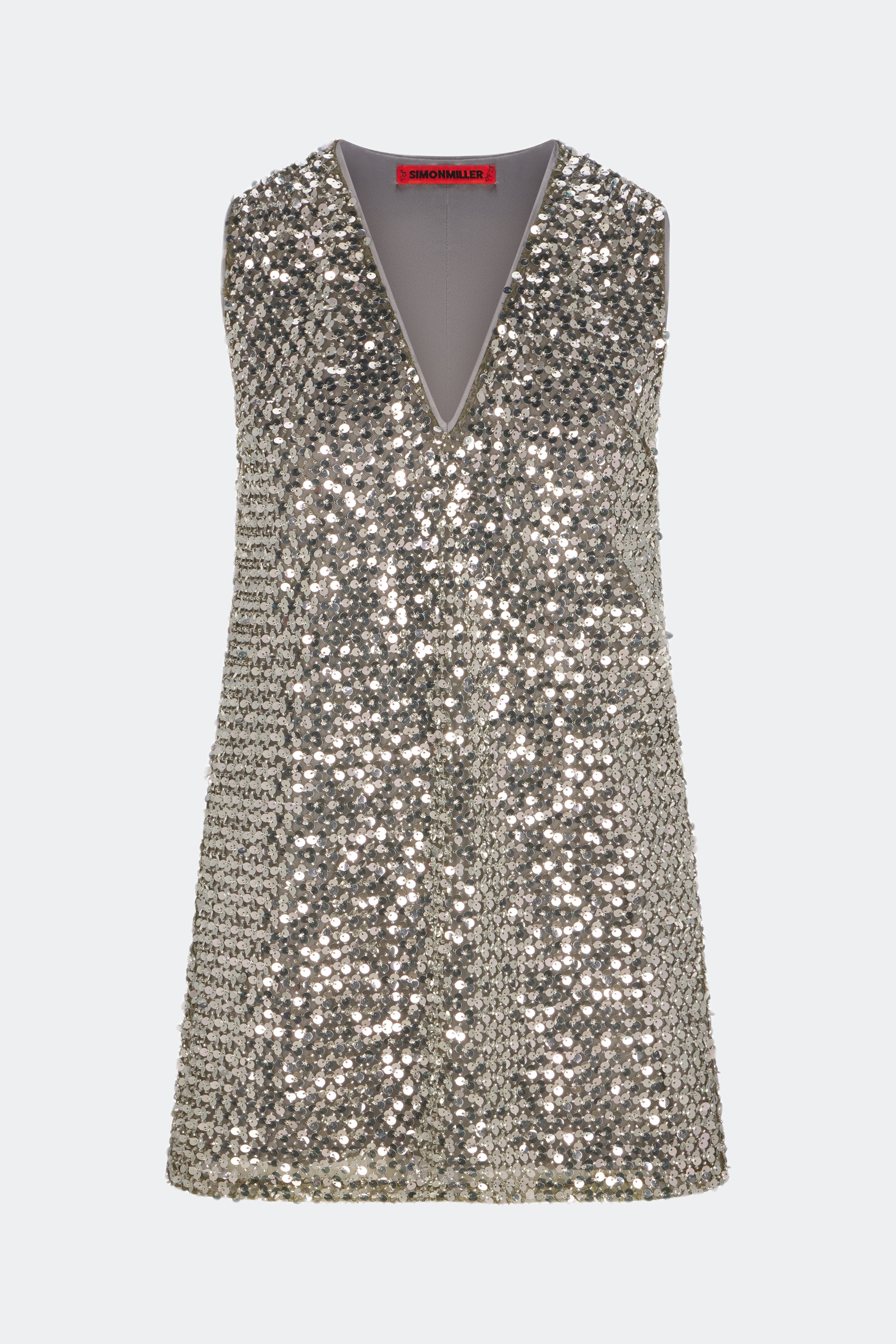 Fountain Sequin Dress in Satellite Silver