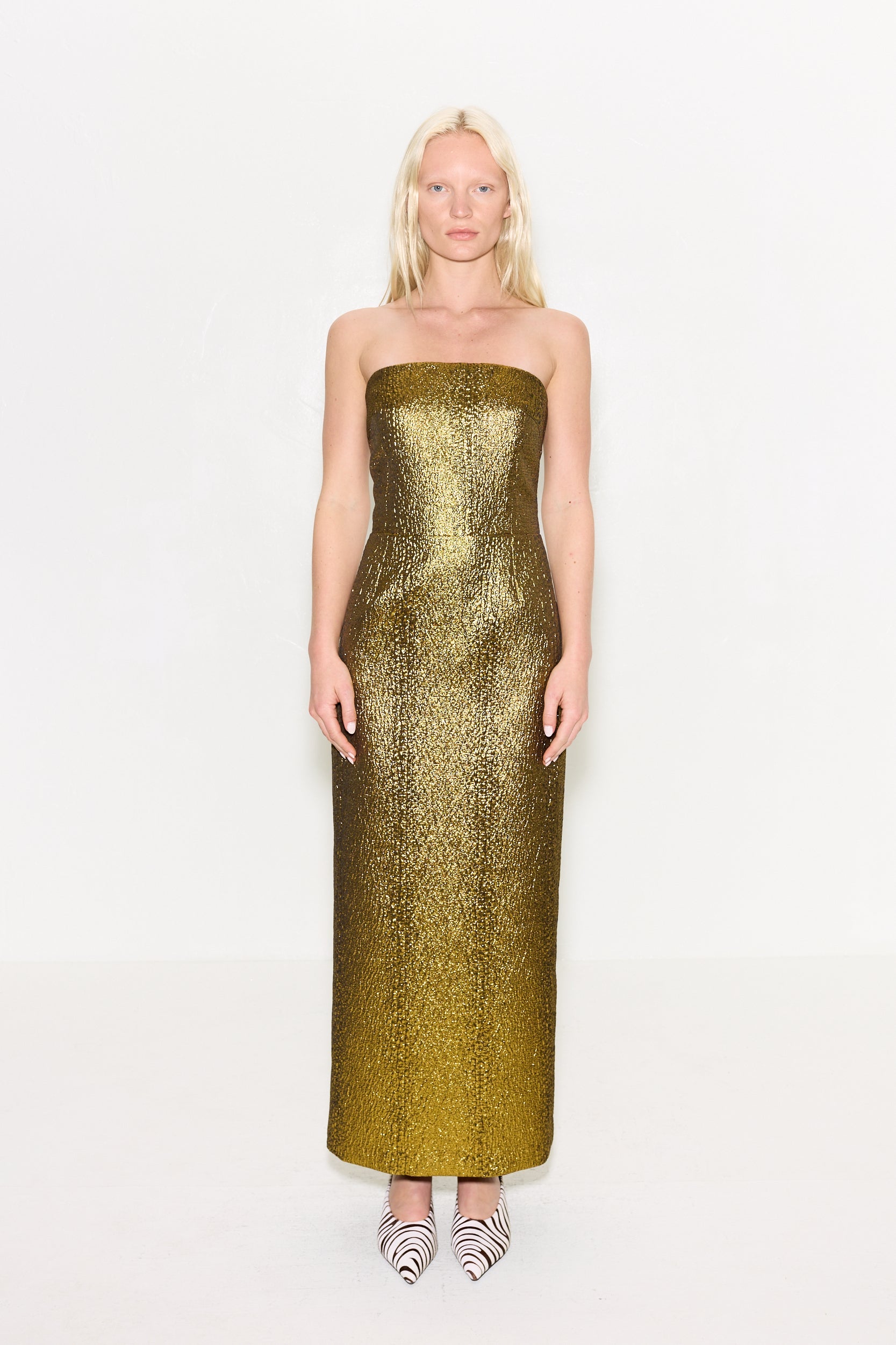 Verdelle Metallic Midi Dress In Star Gold Simon Miller Verdelle Metallic Midi Dress In Star Gold Simon Miller