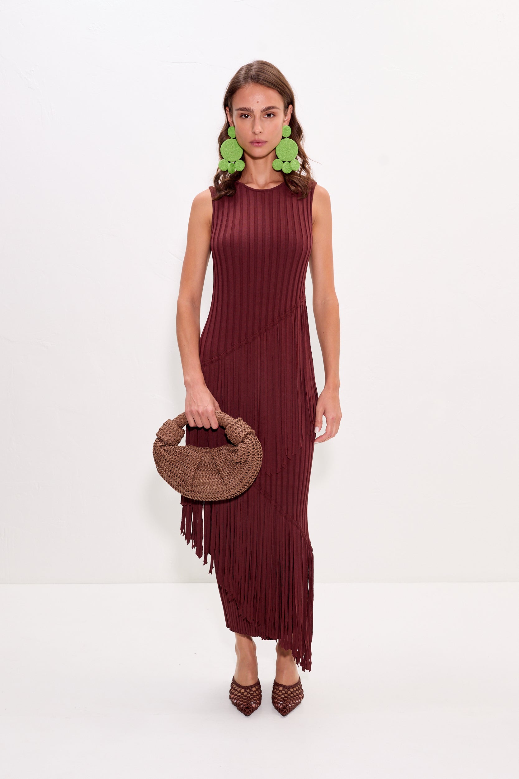 SIMONMILLER Spiral Knit Dress | Brown | Size S