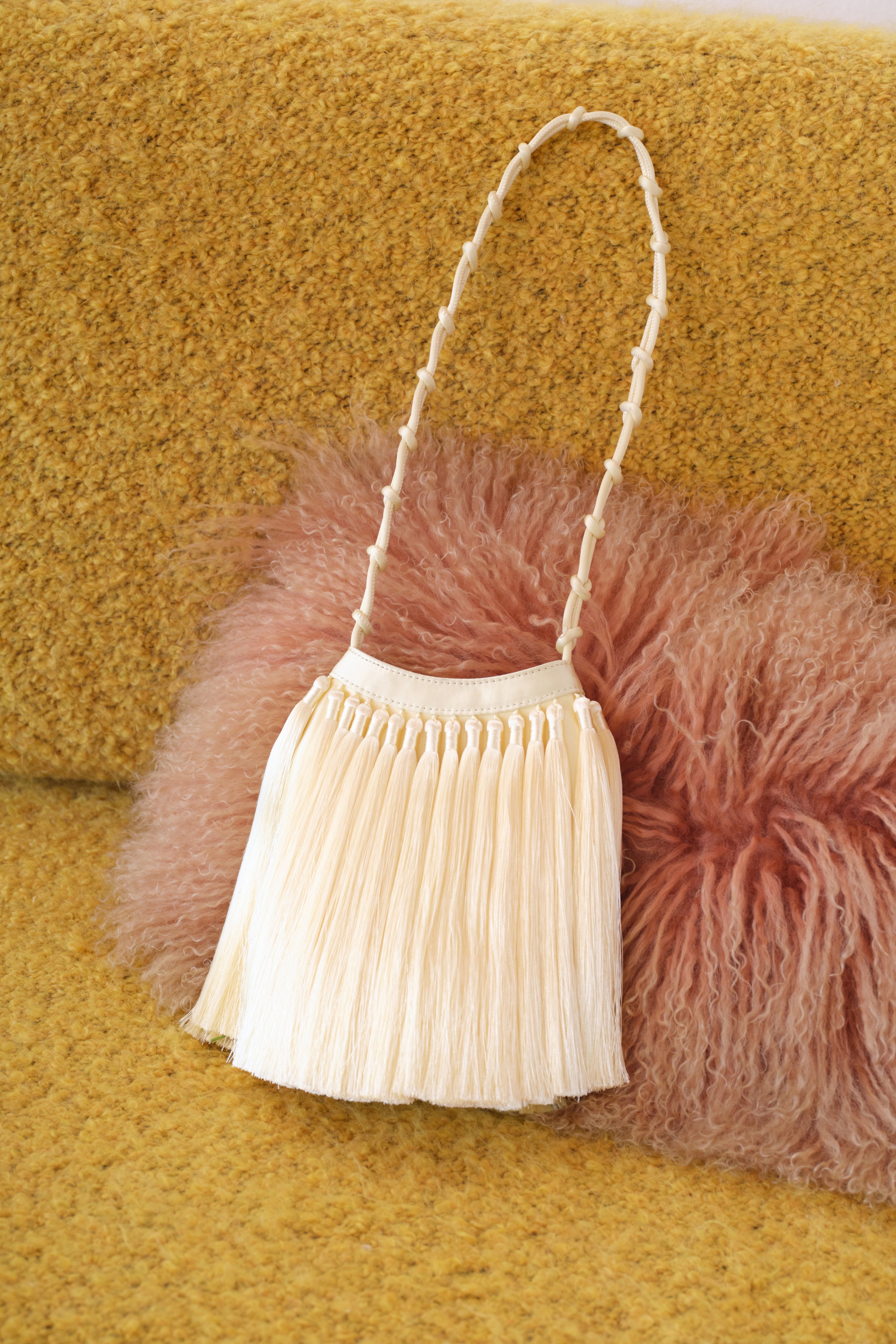 Tassel Knotty Bag In Butter