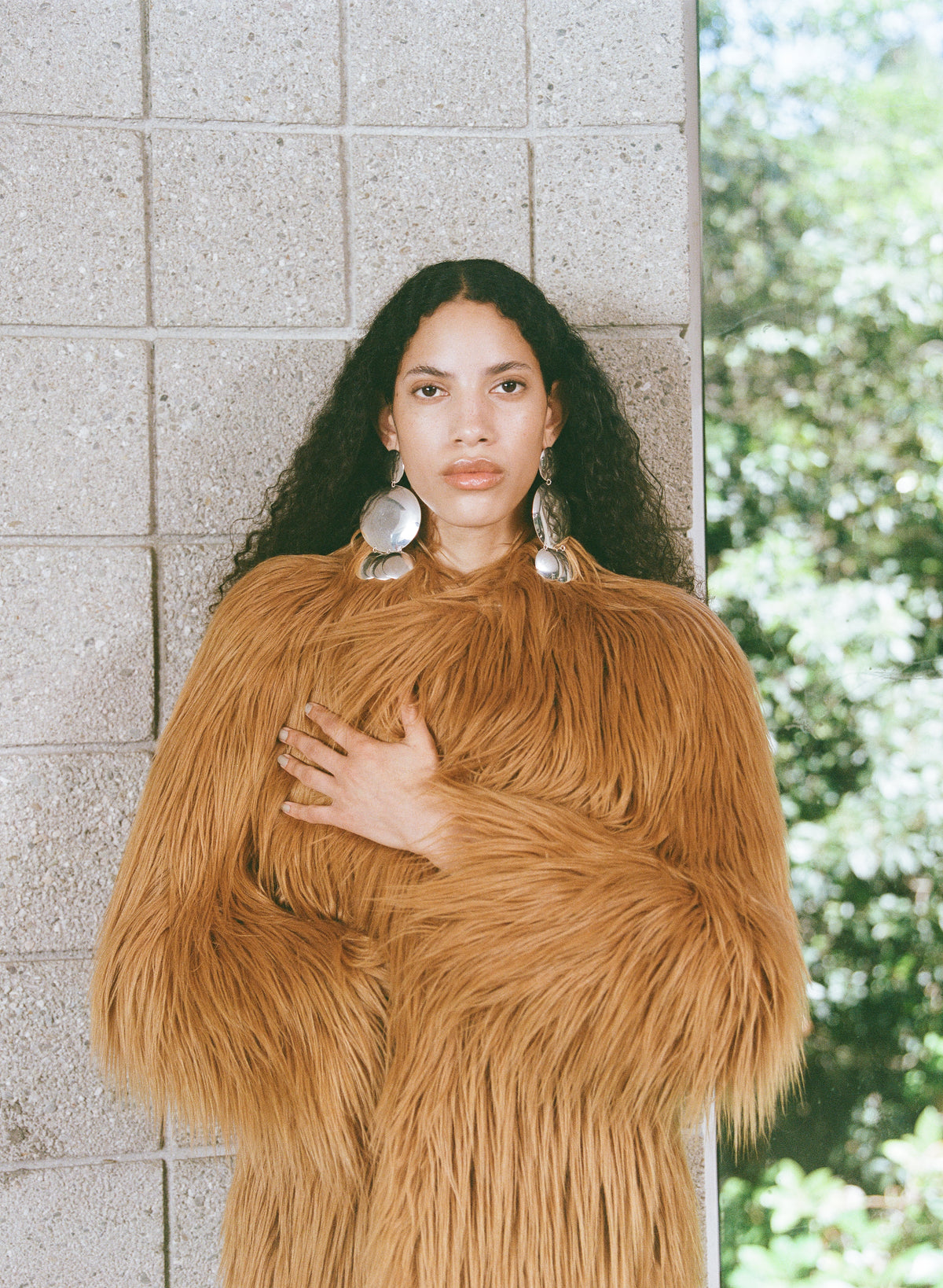 Shaggy faux coat deals