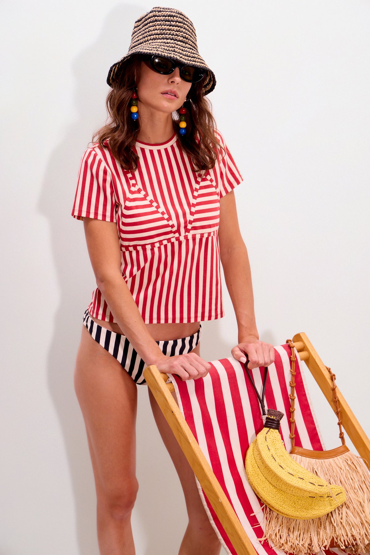 Banana Bunch Wristlet In Yellow