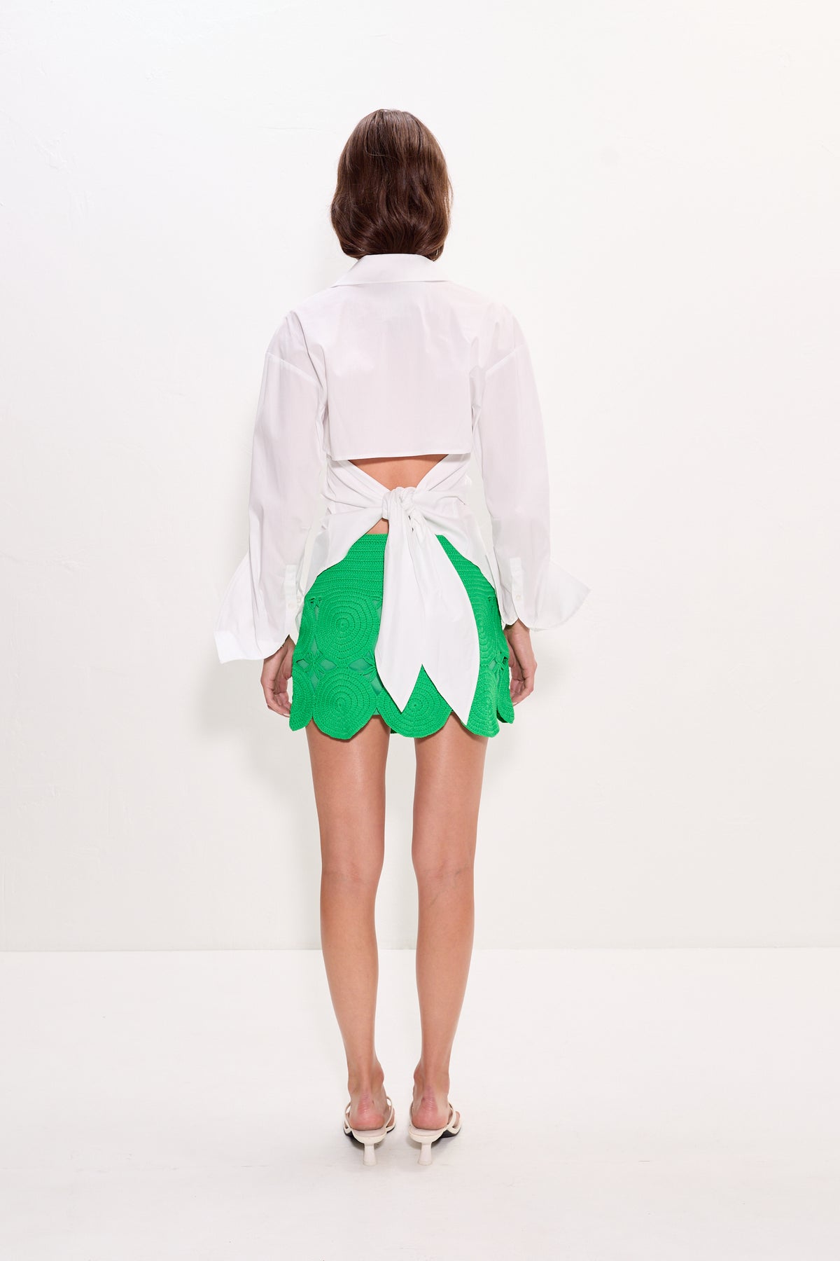Beep Beep Mini Skirt in Grass Green