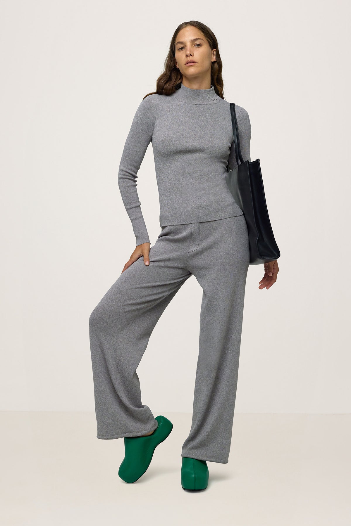 Knits By Rohe Top in Heather Grey