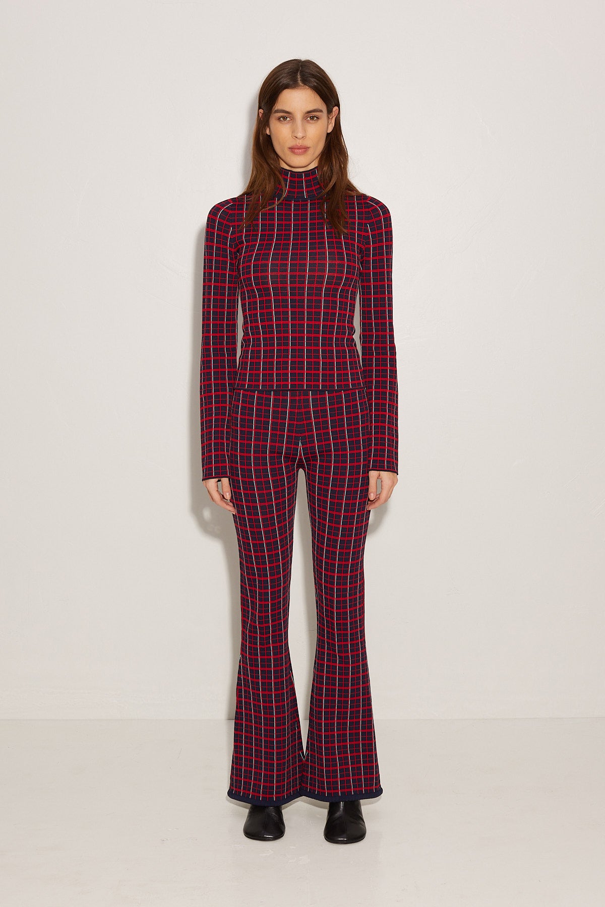 Knits By Rohe Top in Red Plaid