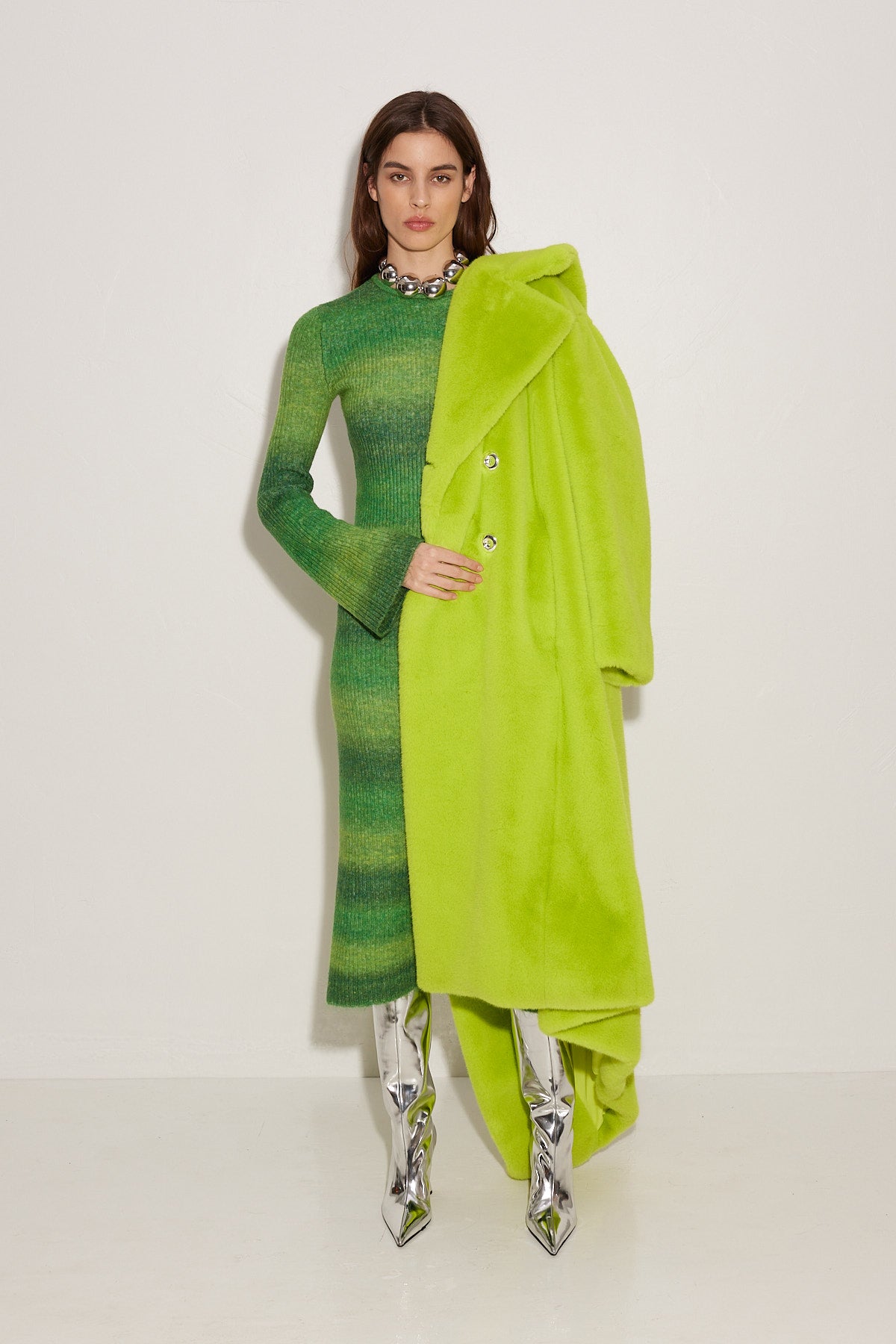 Axon Dress in Gummy Green Multi