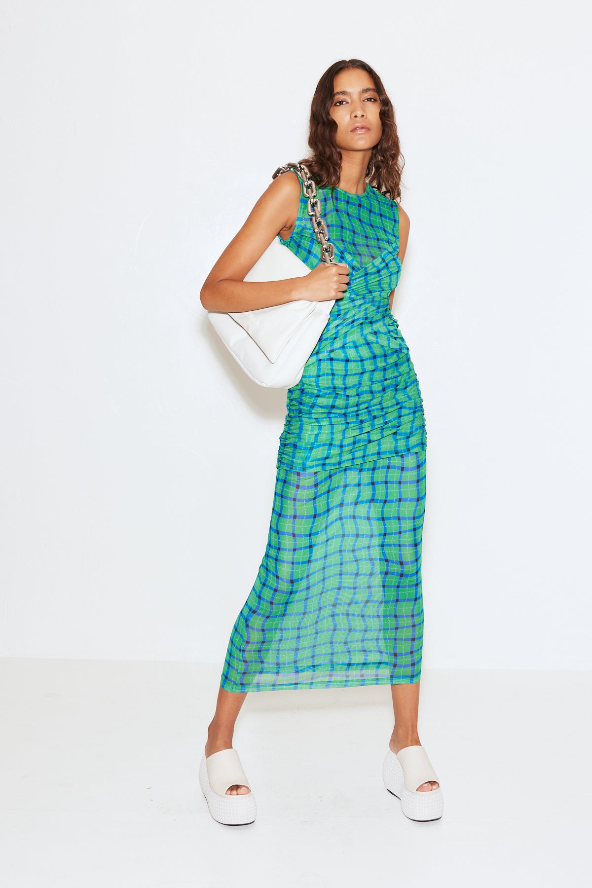 Kinny Dress in Green Plaid
