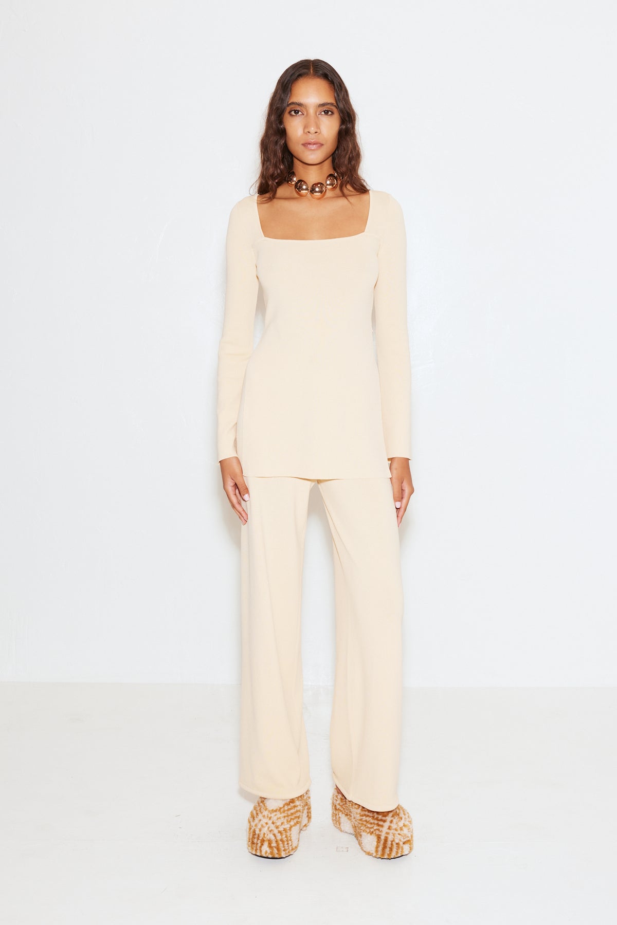 Knits By Jabber Pant in Cream