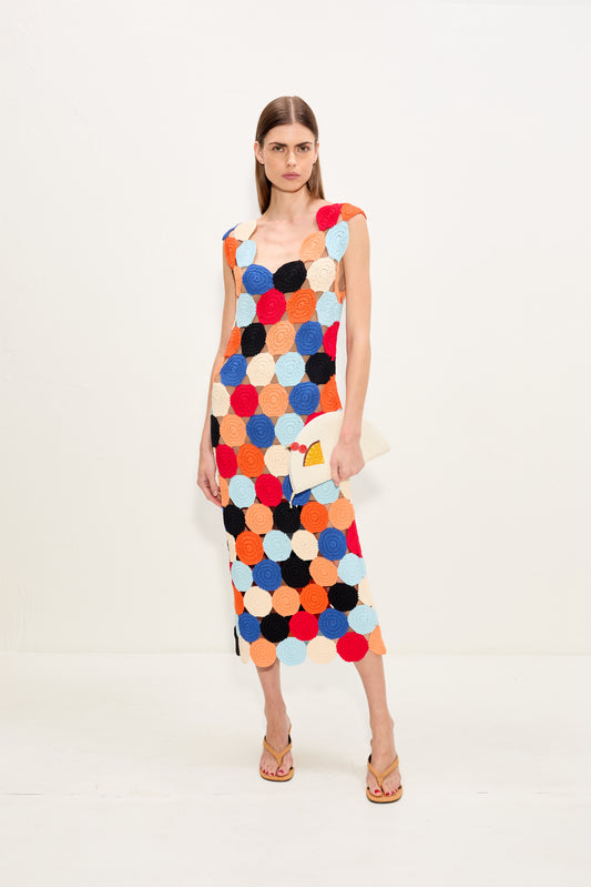 Muro Crochet Dress In Confetti