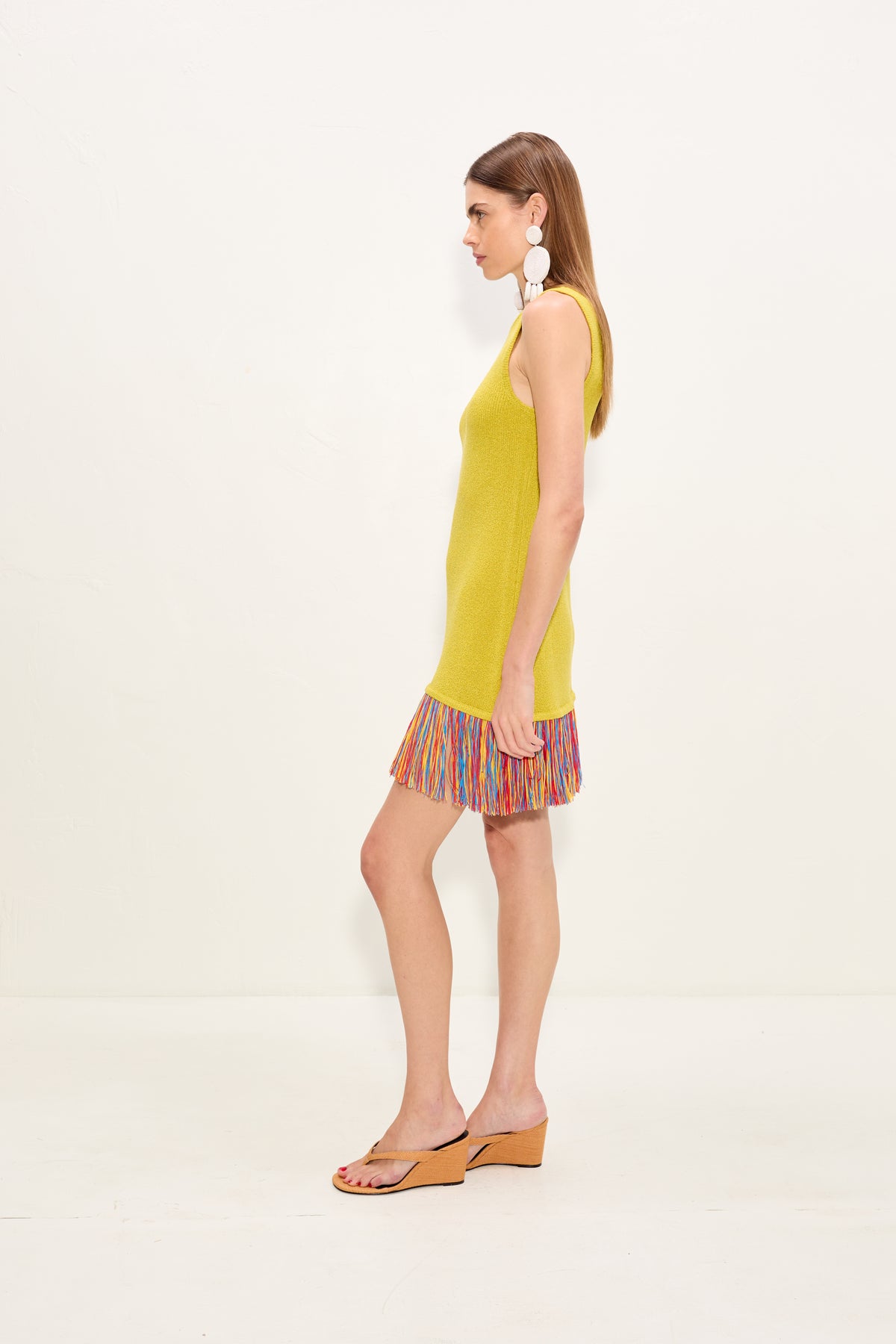 Etta Knit Dress In Chartreuse