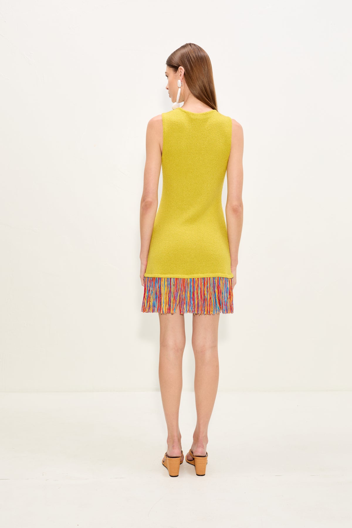 Etta Knit Dress In Chartreuse