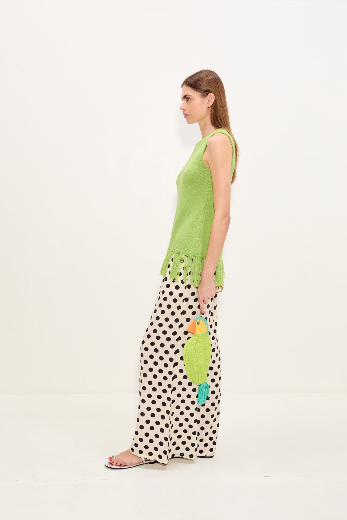 Lisel Knit Top In Lime