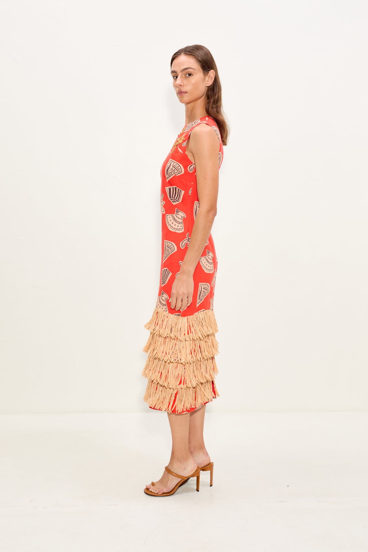 Jooni Linen Dress In Playful Sea Print