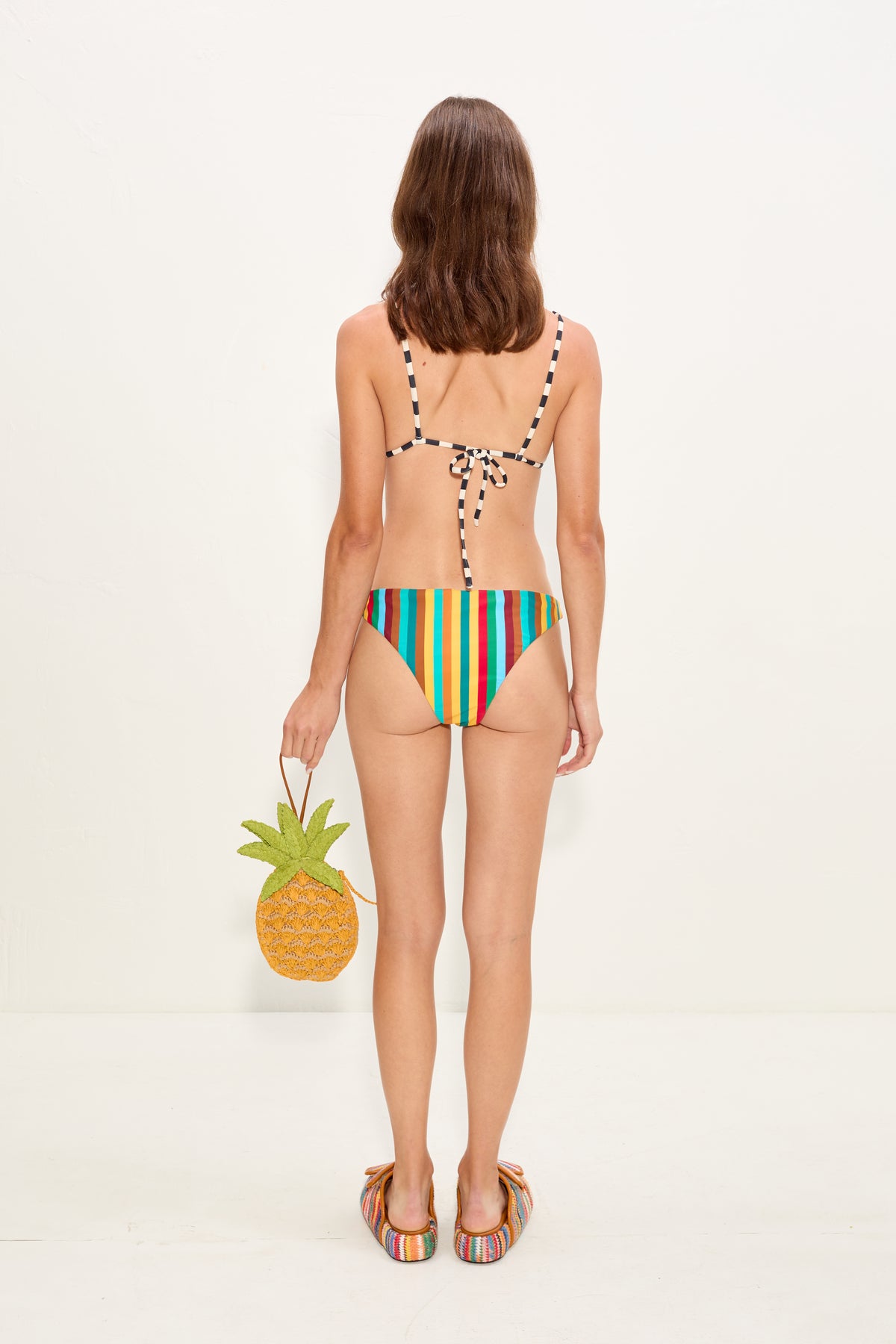 Bwai Bikini Top In Black/White Stripe
