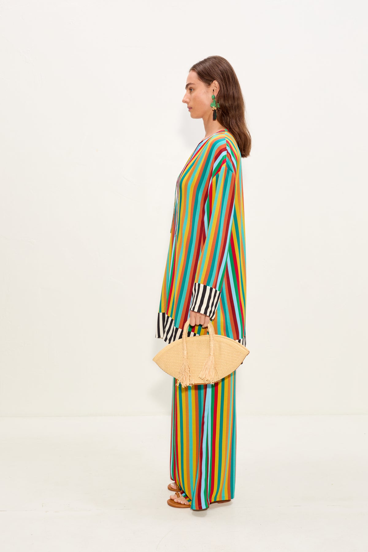 Diaz Mini Dress In Vibrant Multi Stripe