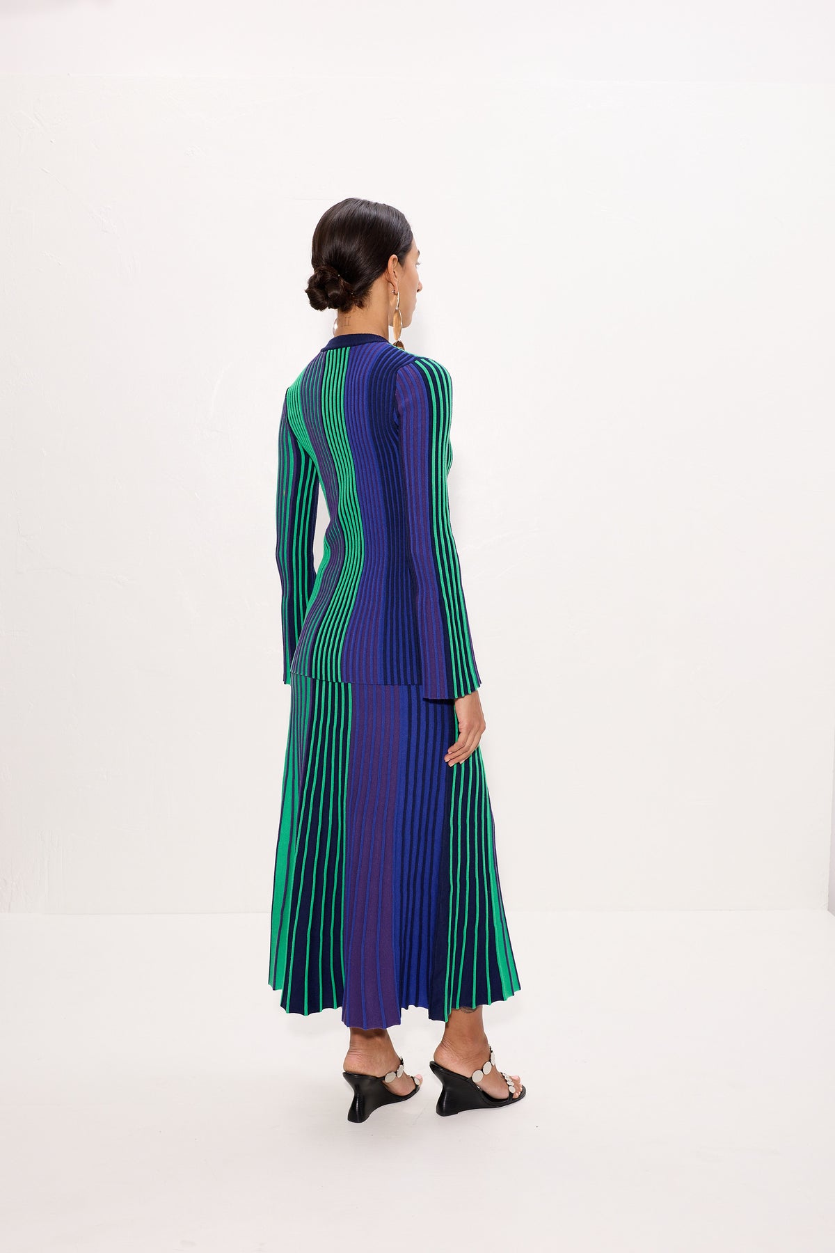 Celia Knit Skirt In Cool Tone Rib