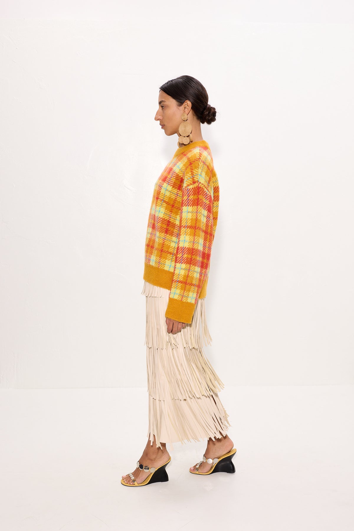 Calder Knit Sweater In Solar Plaid