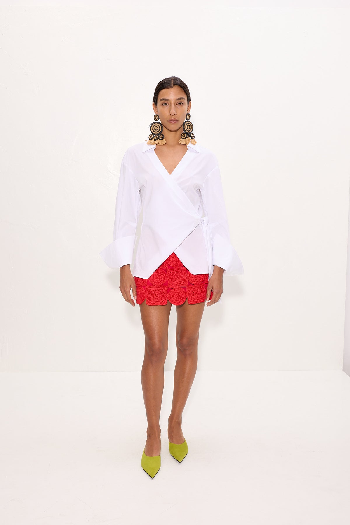Beep Beep Mini Skirt In Red Multi-Shape