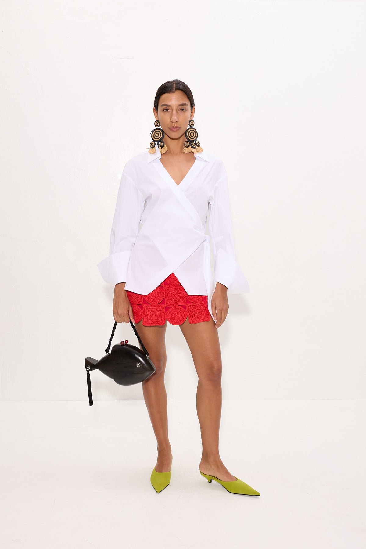 Beep Beep Mini Skirt In Red Multi-Shape