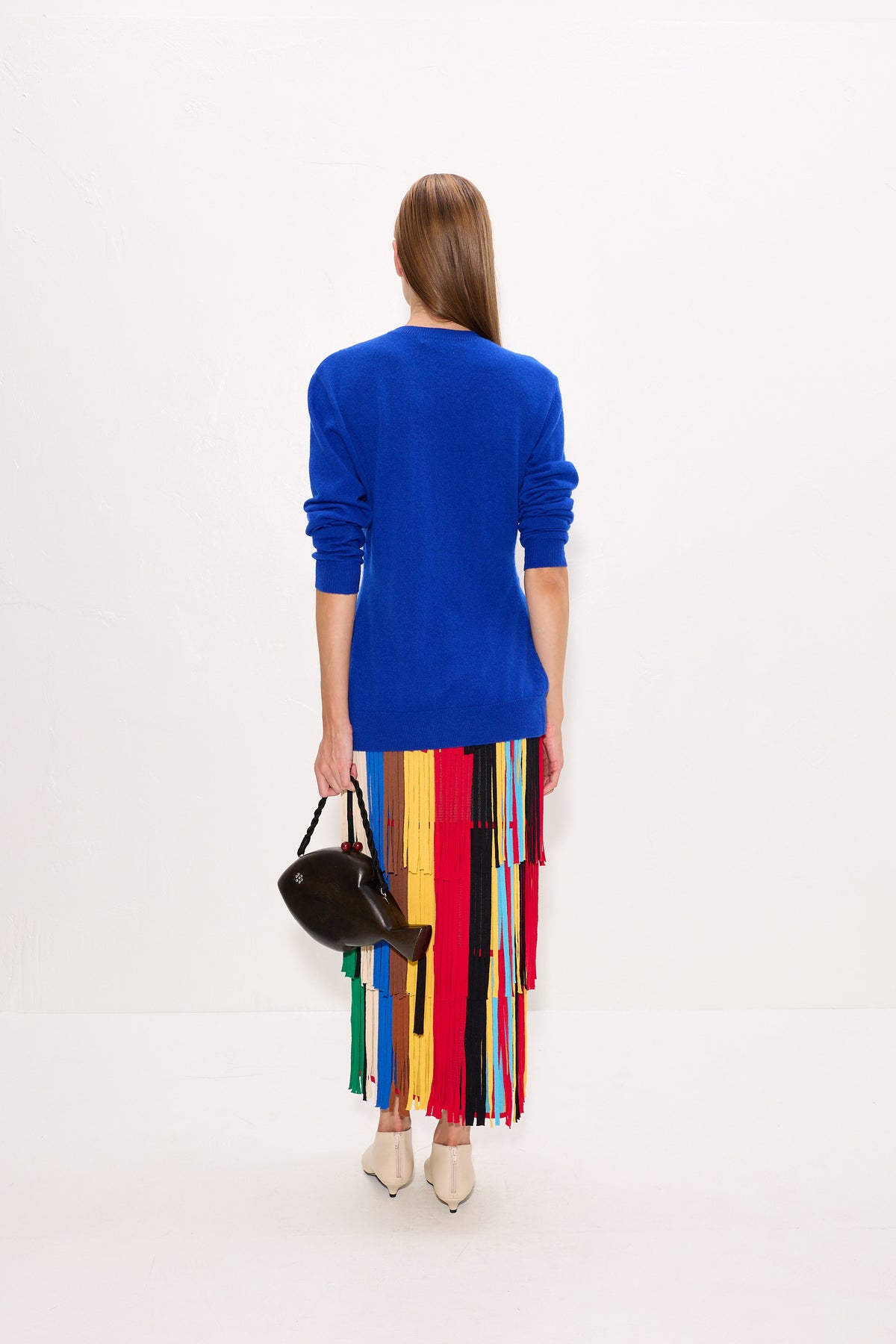 Ada Asymmetrical Cardigan In Cobalt