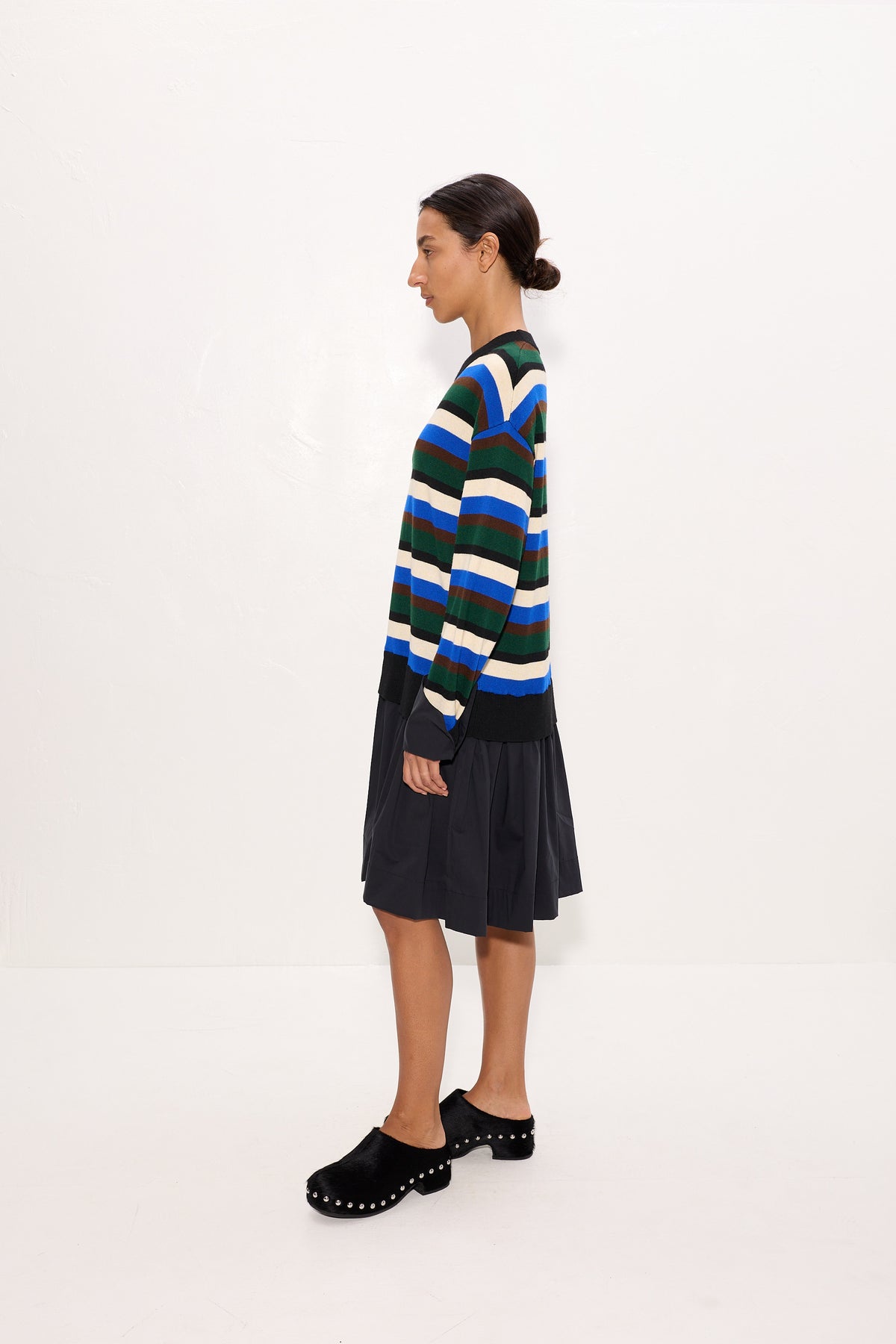 Pip Poplin Combo Dress In Rugby Stripe