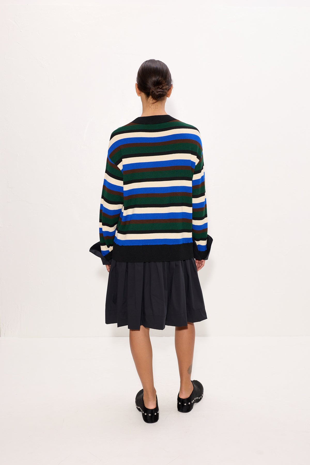 Pip Poplin Combo Dress In Rugby Stripe