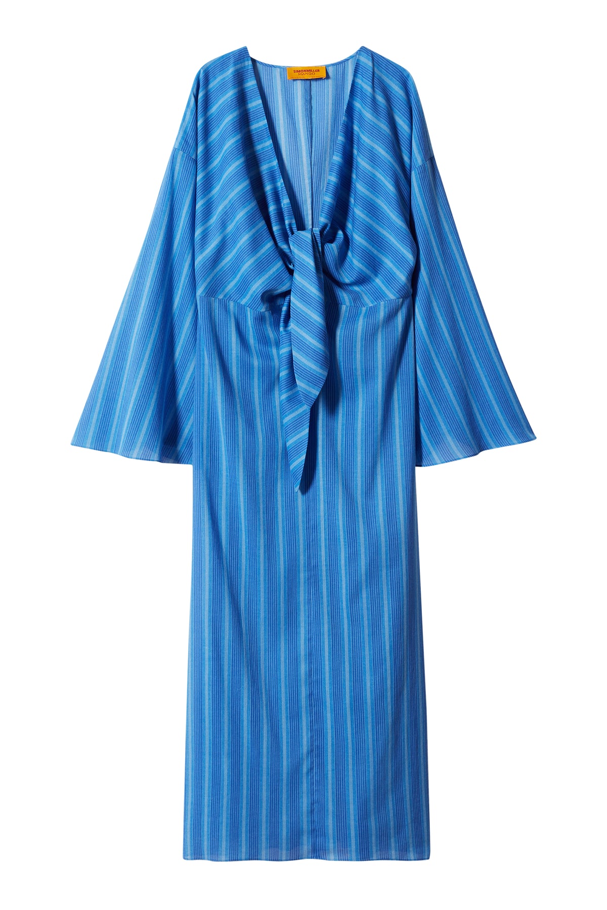 SM X MANGO Agua Dress in Blue Stripe