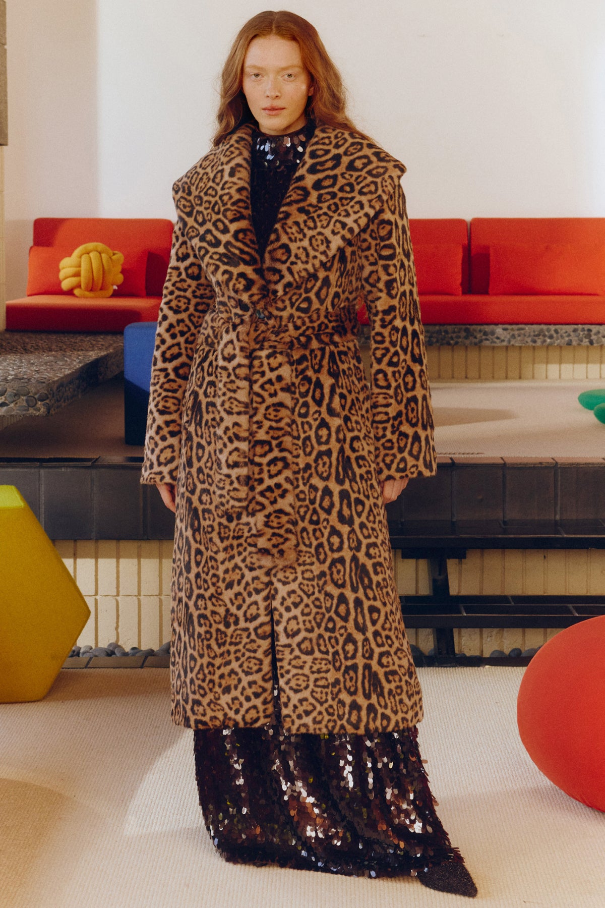 Jones Leopard Wrap Coat In Cheetah Scramble
