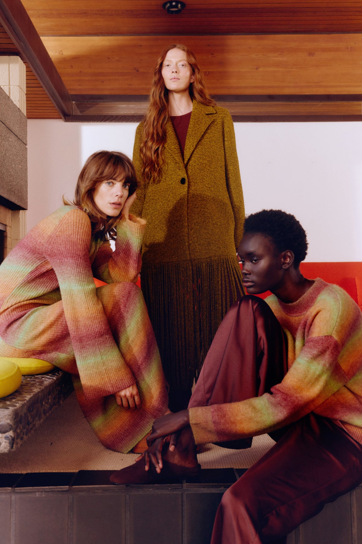 CALDER KNIT SWEATER IN AUTUMN OMBRE