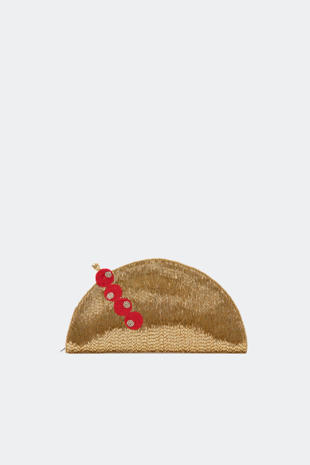 Beaded Lune Clutch in Old Fashioned