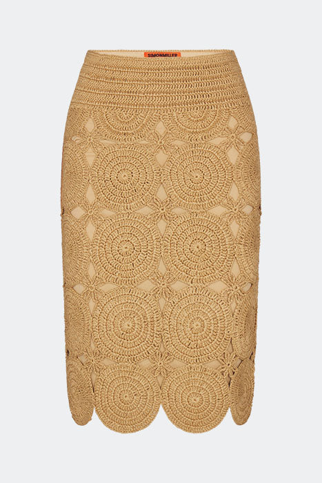 Beep Beep Midi Skirt In Natural
