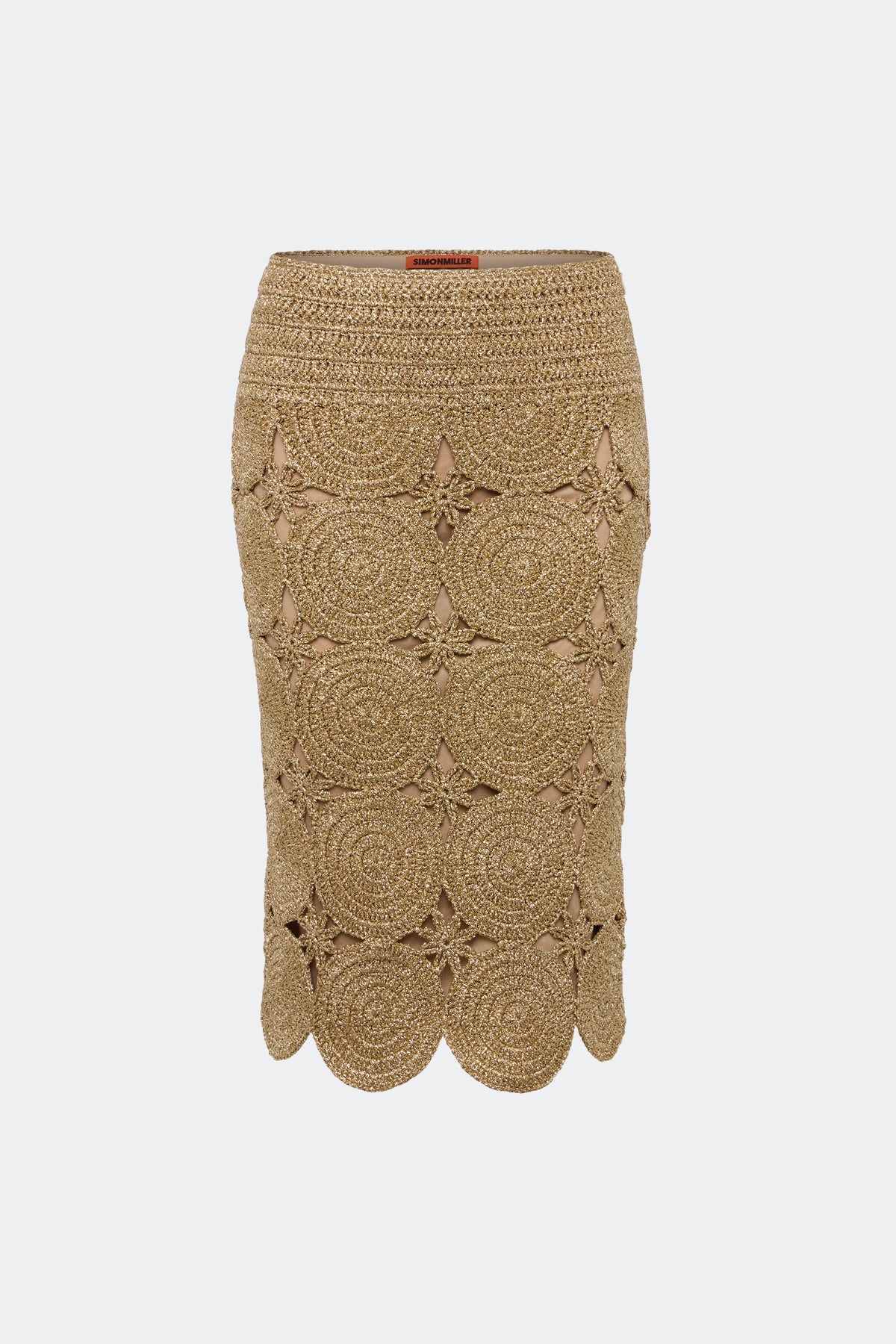 Beep Beep Midi Skirt In Star Gold