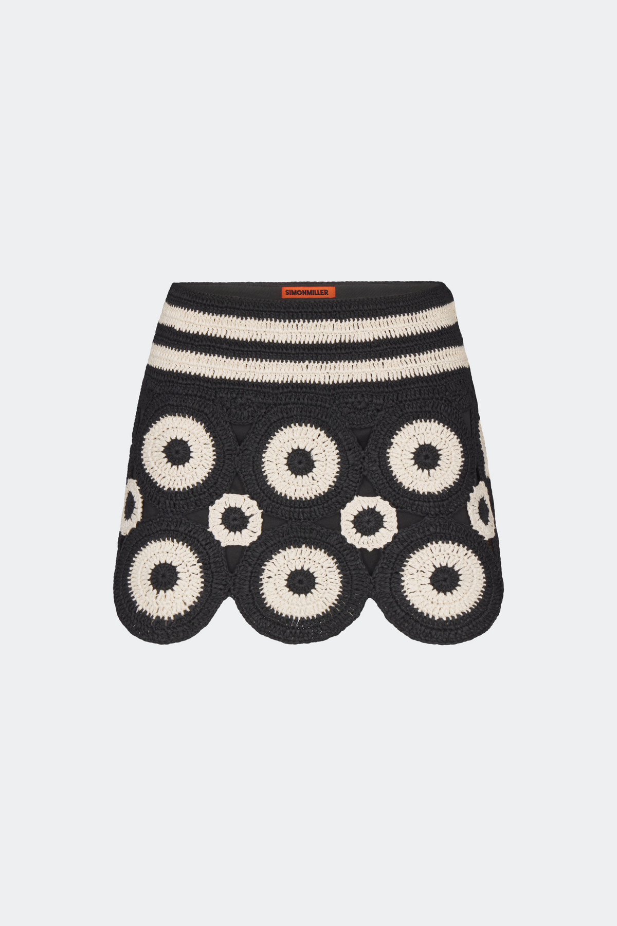 Beep Beep Mini Skirt In Cream/Black