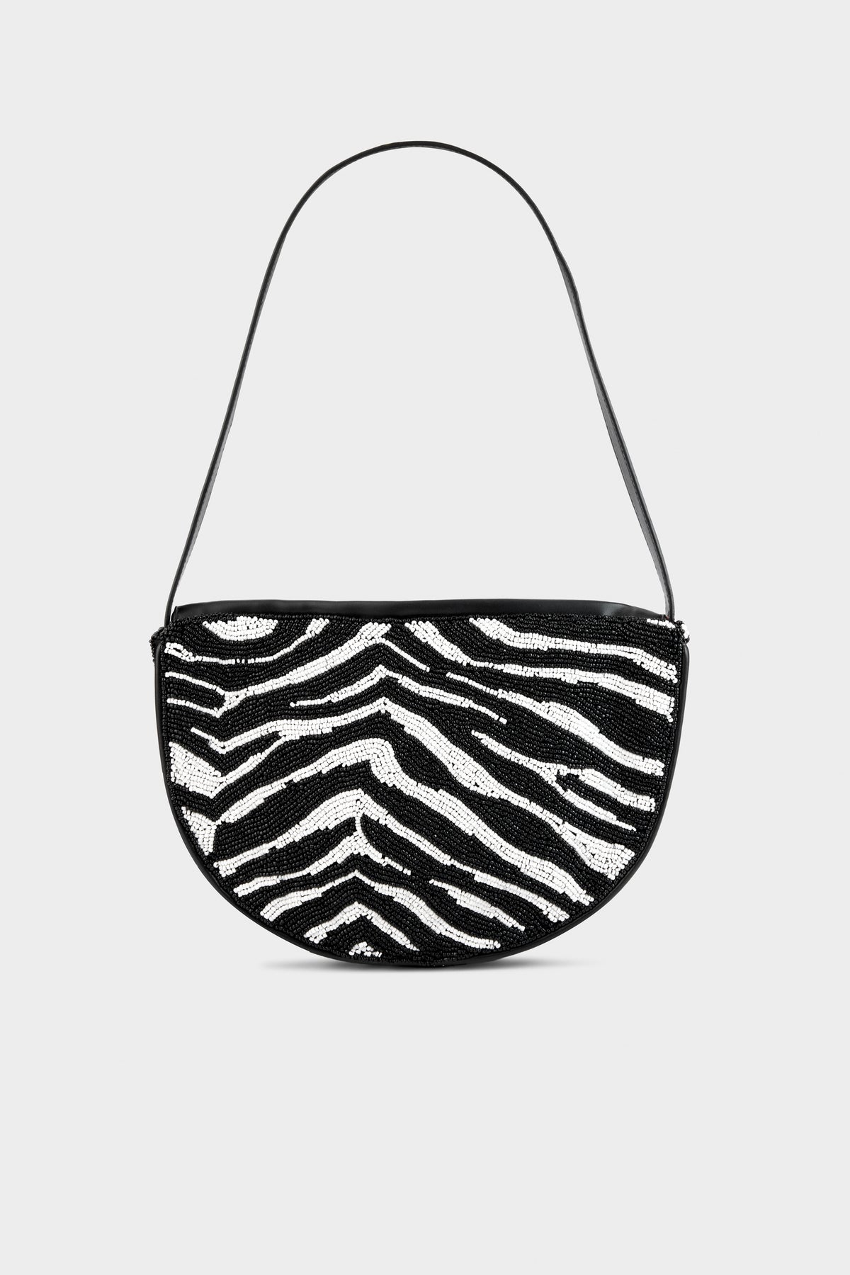 Belo Half Moon Bag In Zebra Trip