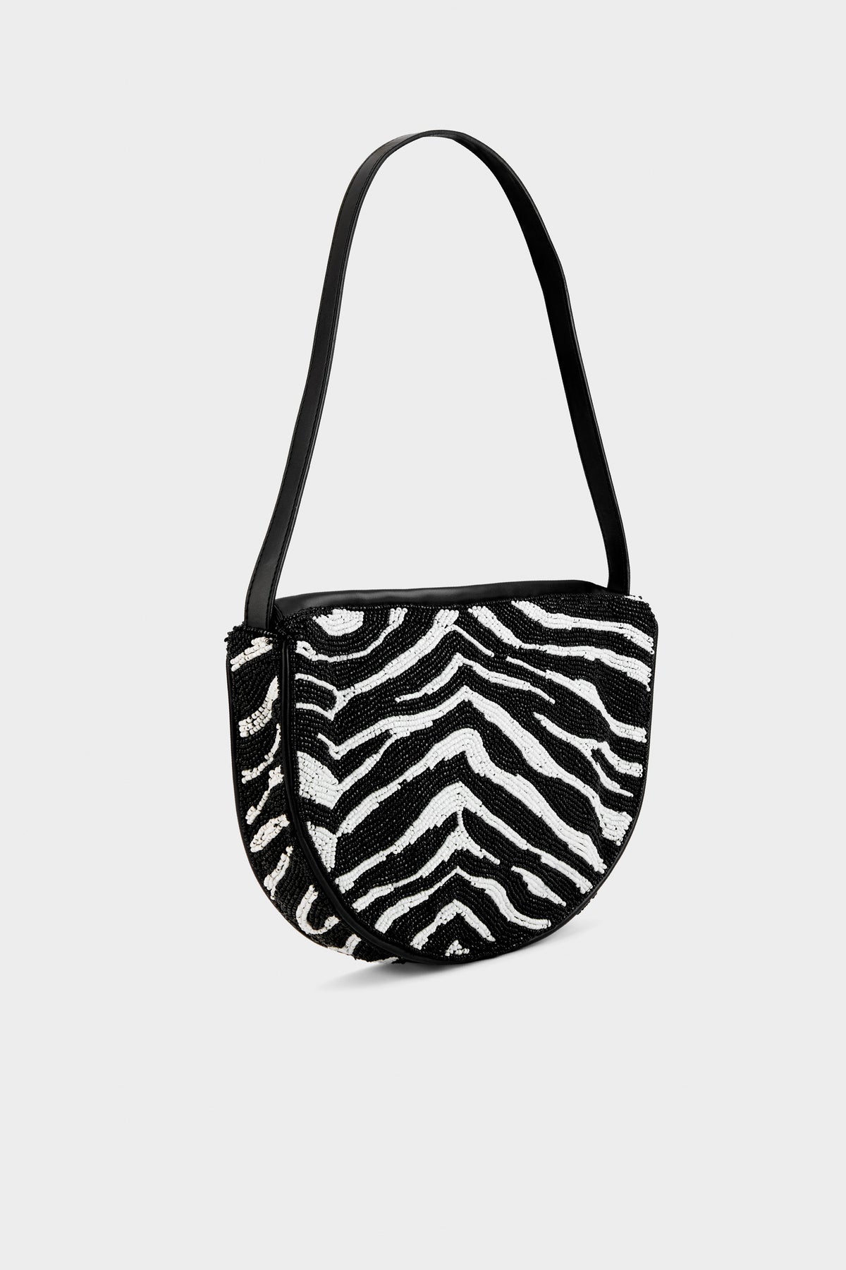 Belo Half Moon Bag In Zebra Trip