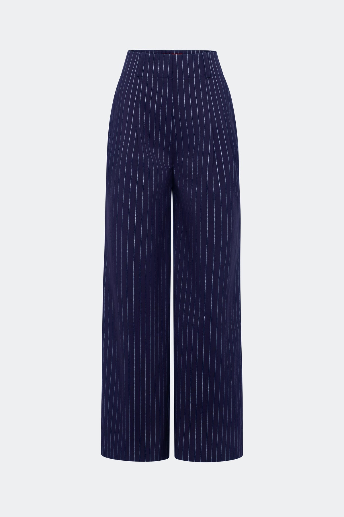 Bloo Pinstripe Pant In Navy Metallic Pinstripe