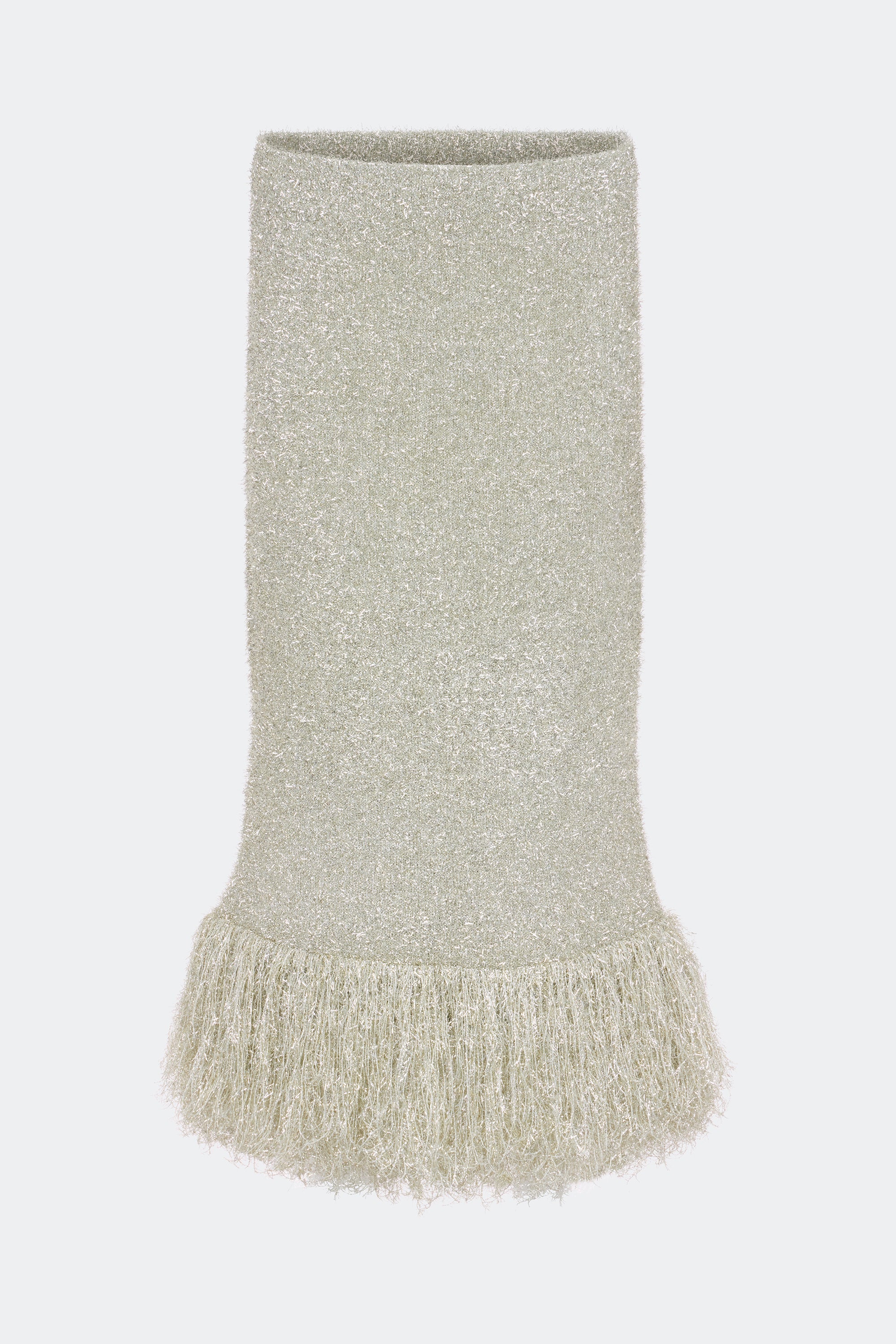 Brink Tinsel Knit Skirt In Satellite Silver