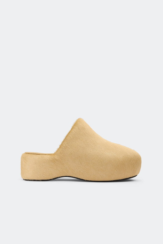 Bubble Clog In Tan Pony Hair