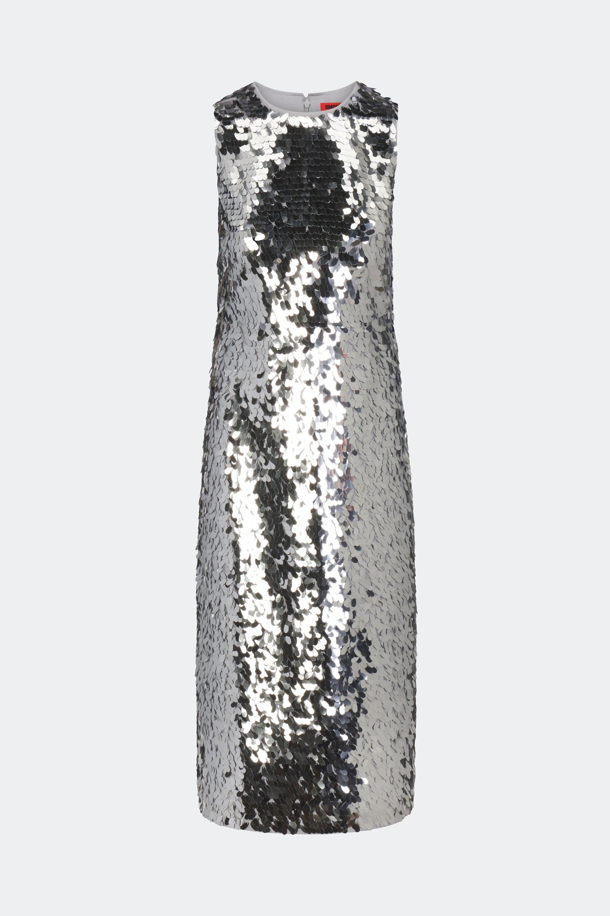 Baz Sequin Dress In Satellite Silver