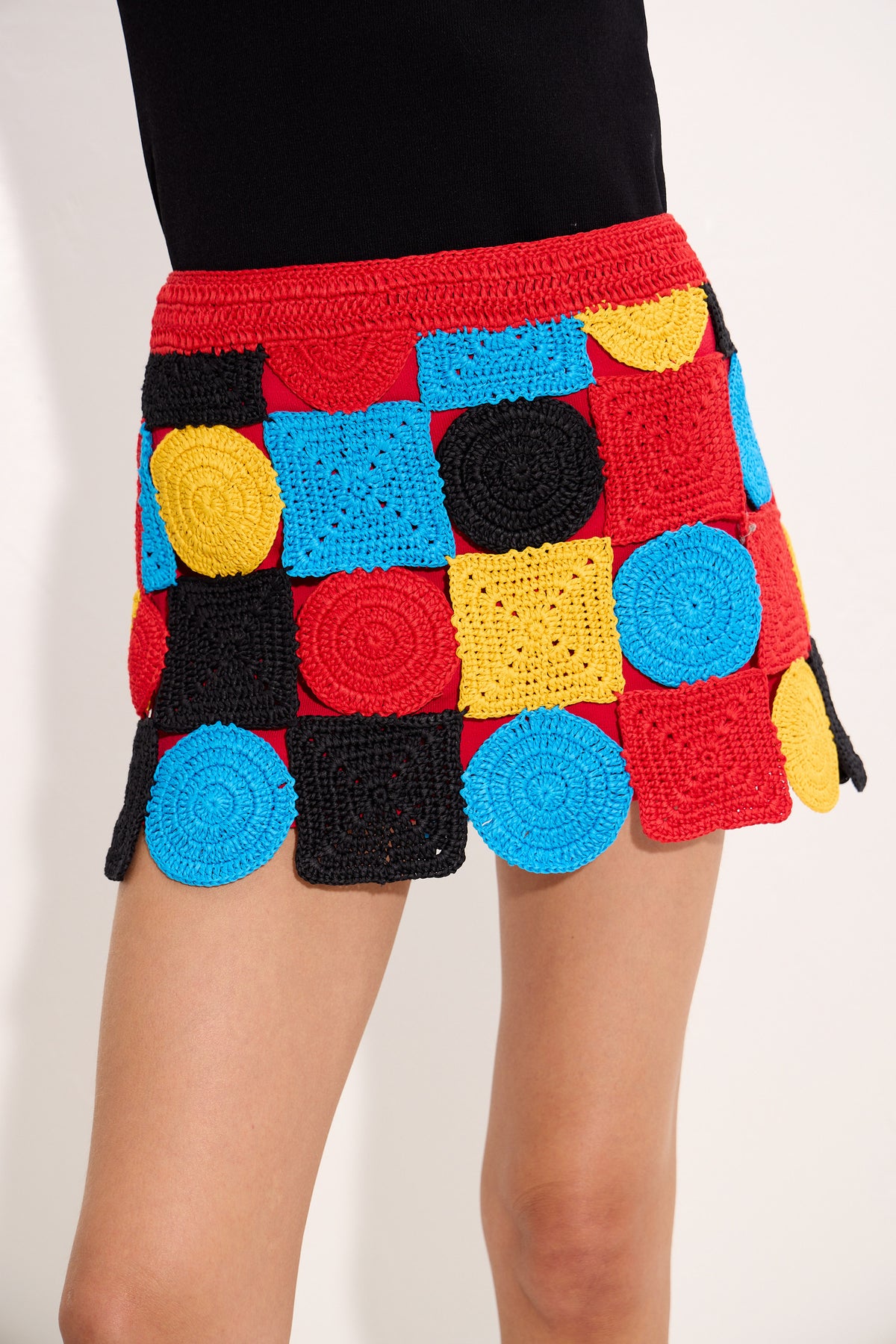 Beep Beep Mini Skirt In Primary Multi-Shape