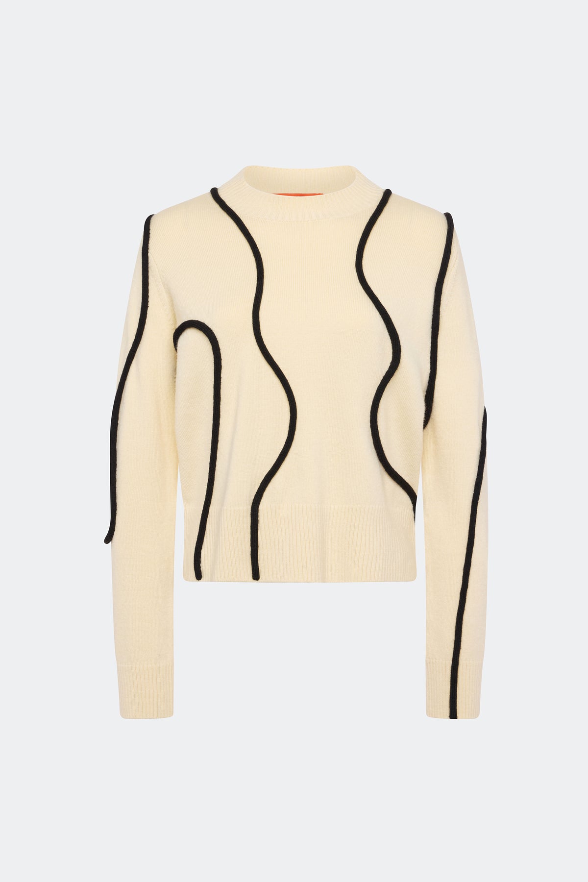 CHER WOOL SWEATER IN BONE/BLACK
