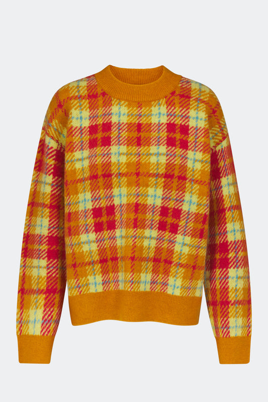 Calder Knit Sweater In Solar Plaid