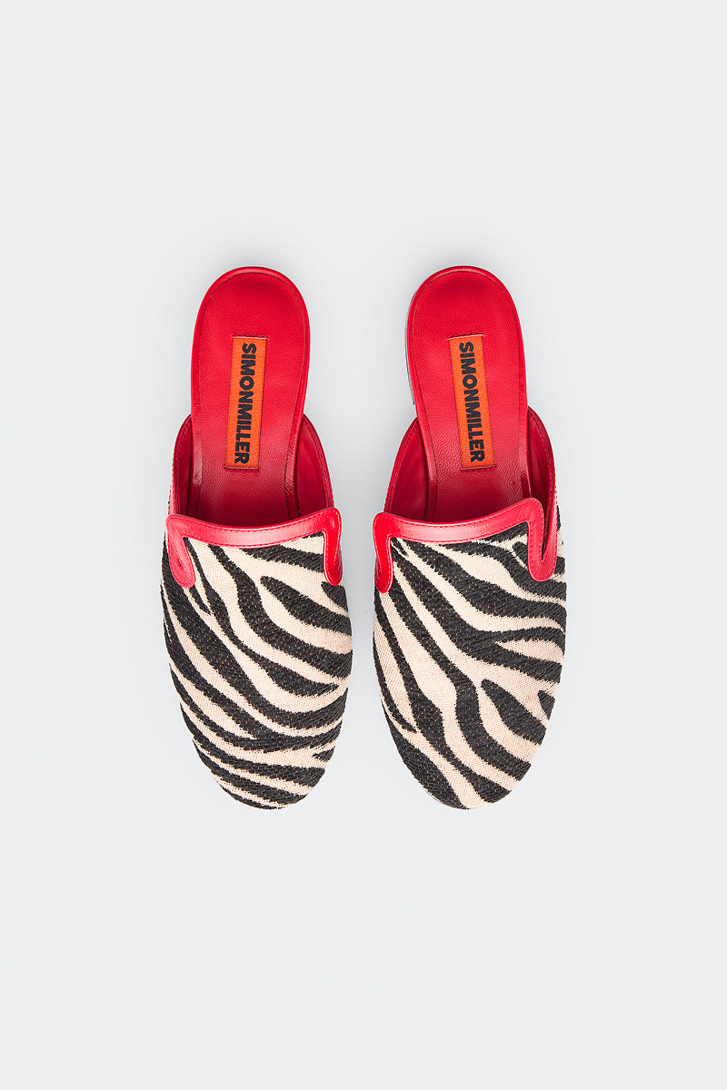 Cruzy Mule In Zebra/Red