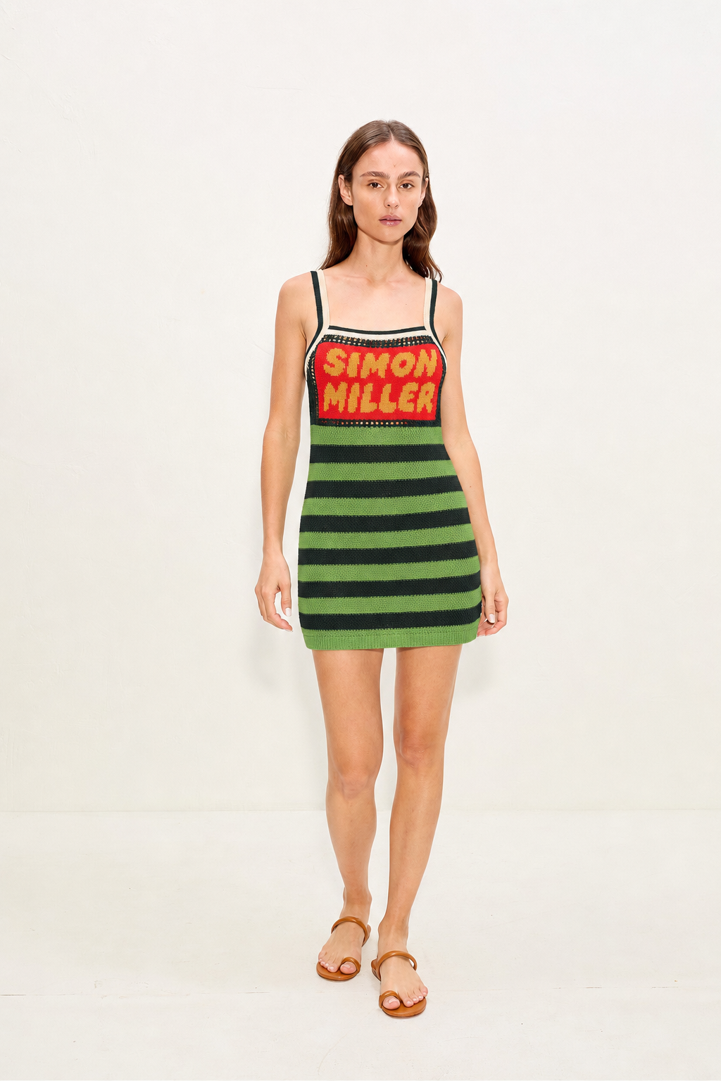 Dibby Crochet Mini Dress In Classic Dibby Graphic