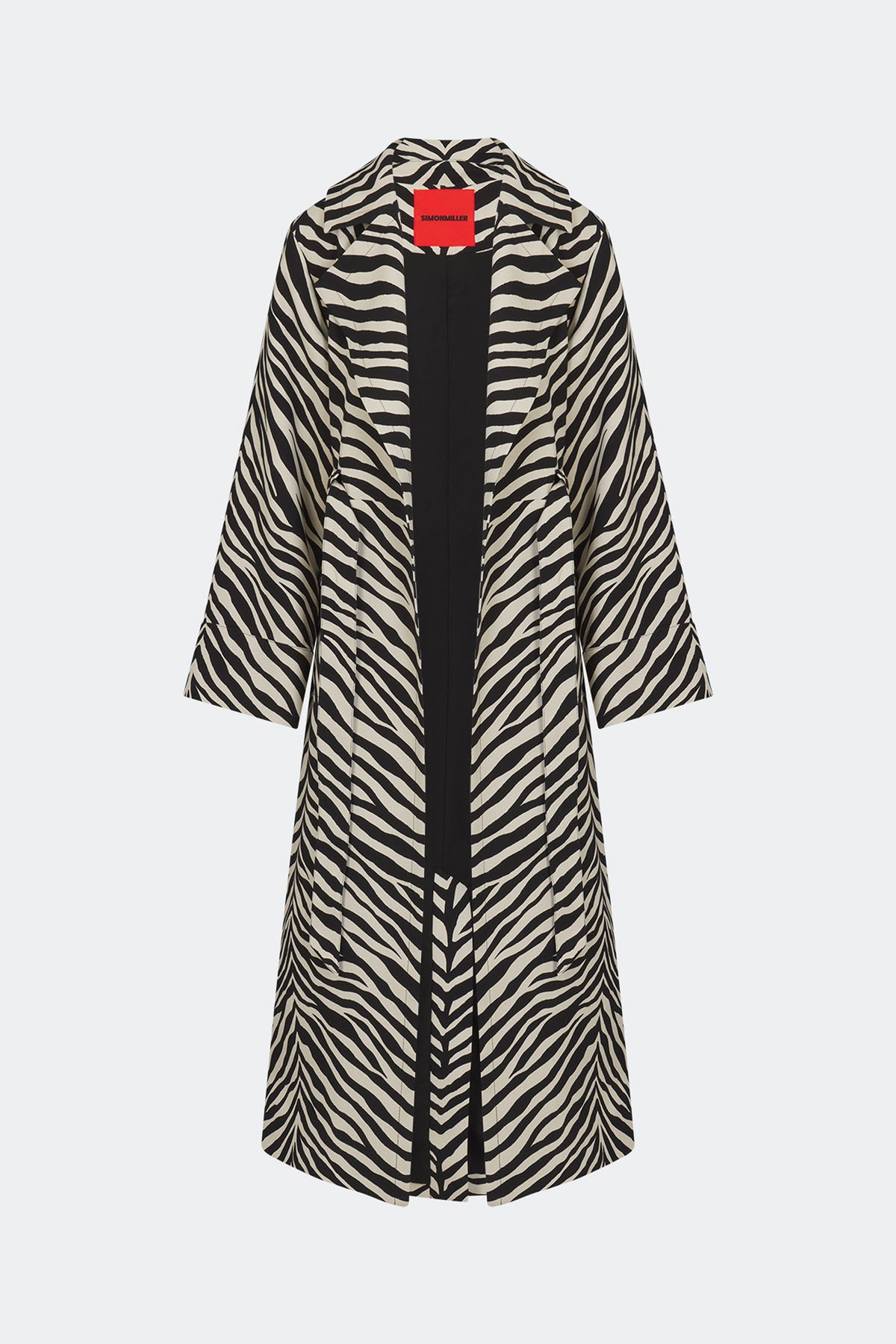 Djinn Crepe Robe Coat In Zebra Print